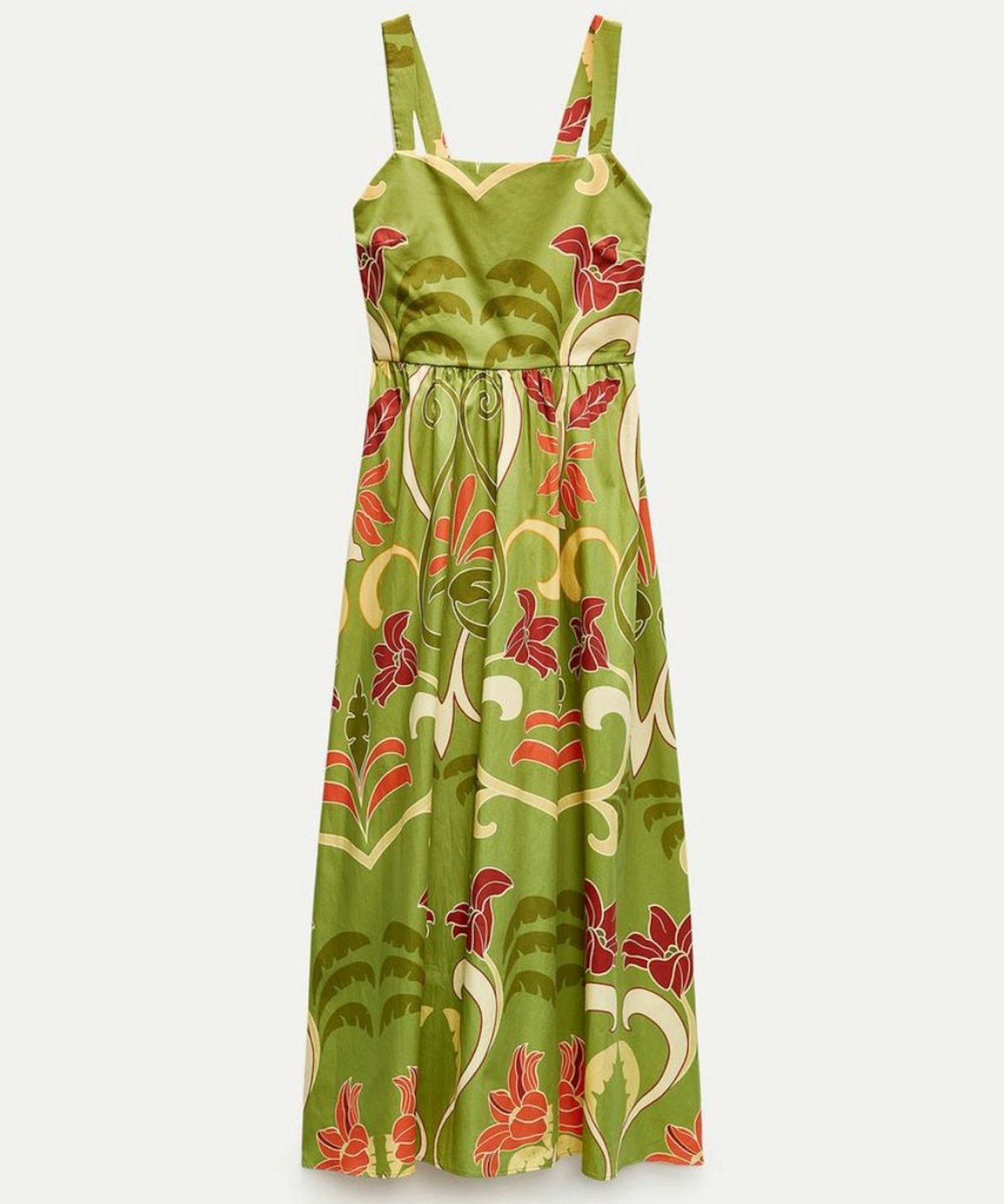 Zara Printed Midi Dress