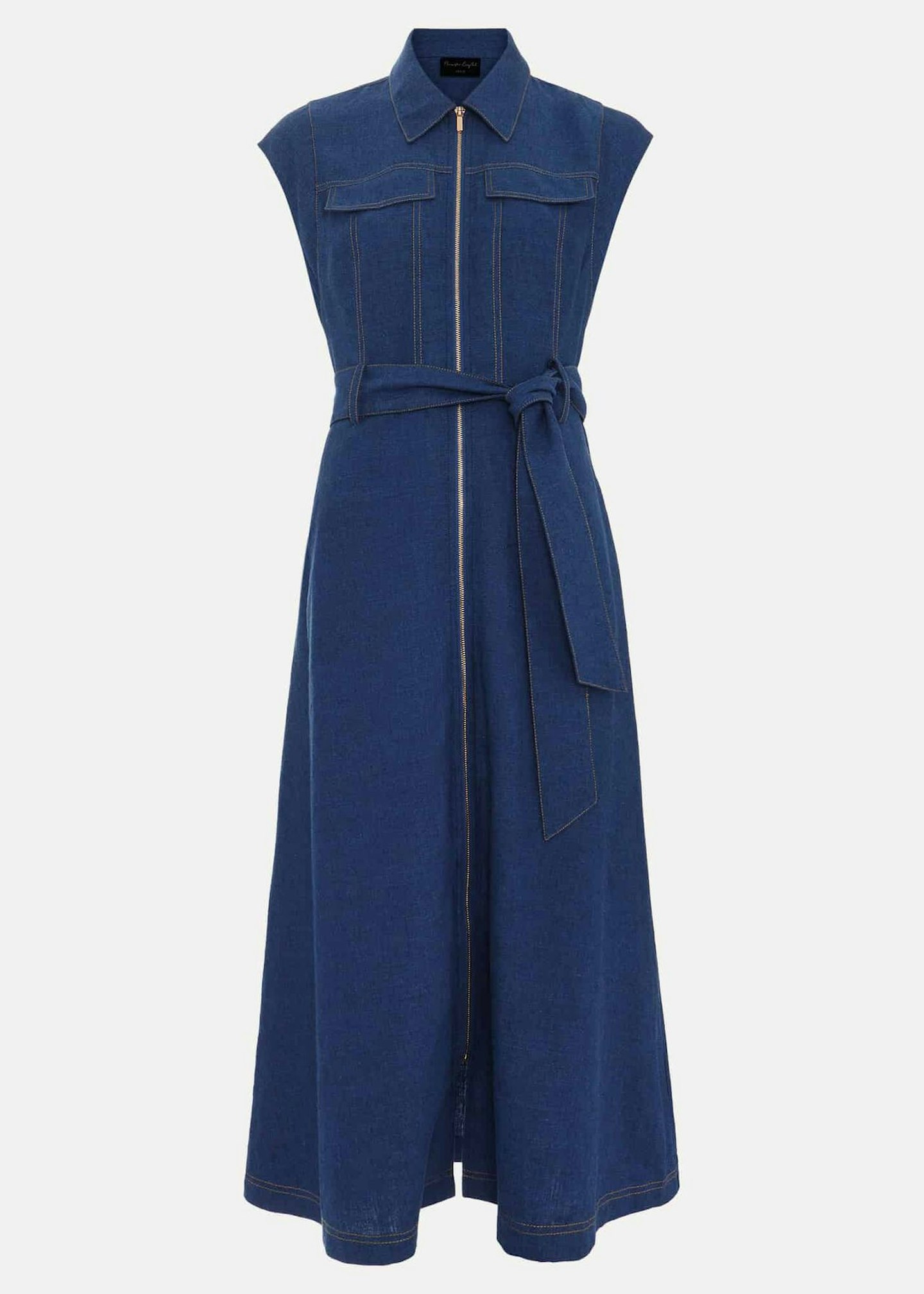 Phase Eight Luiza Petite Denim Midi Dress