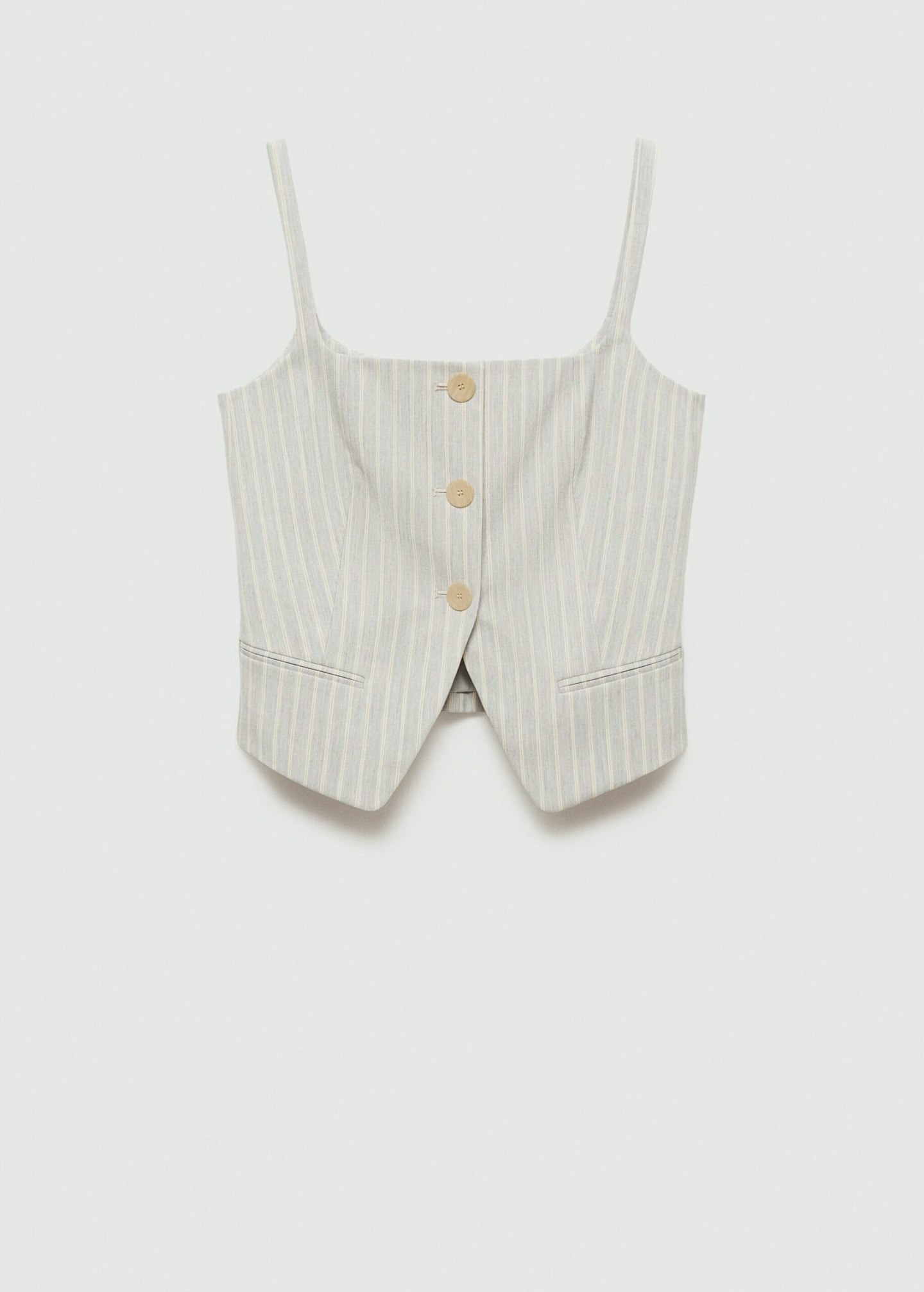 mango striped waistcoat