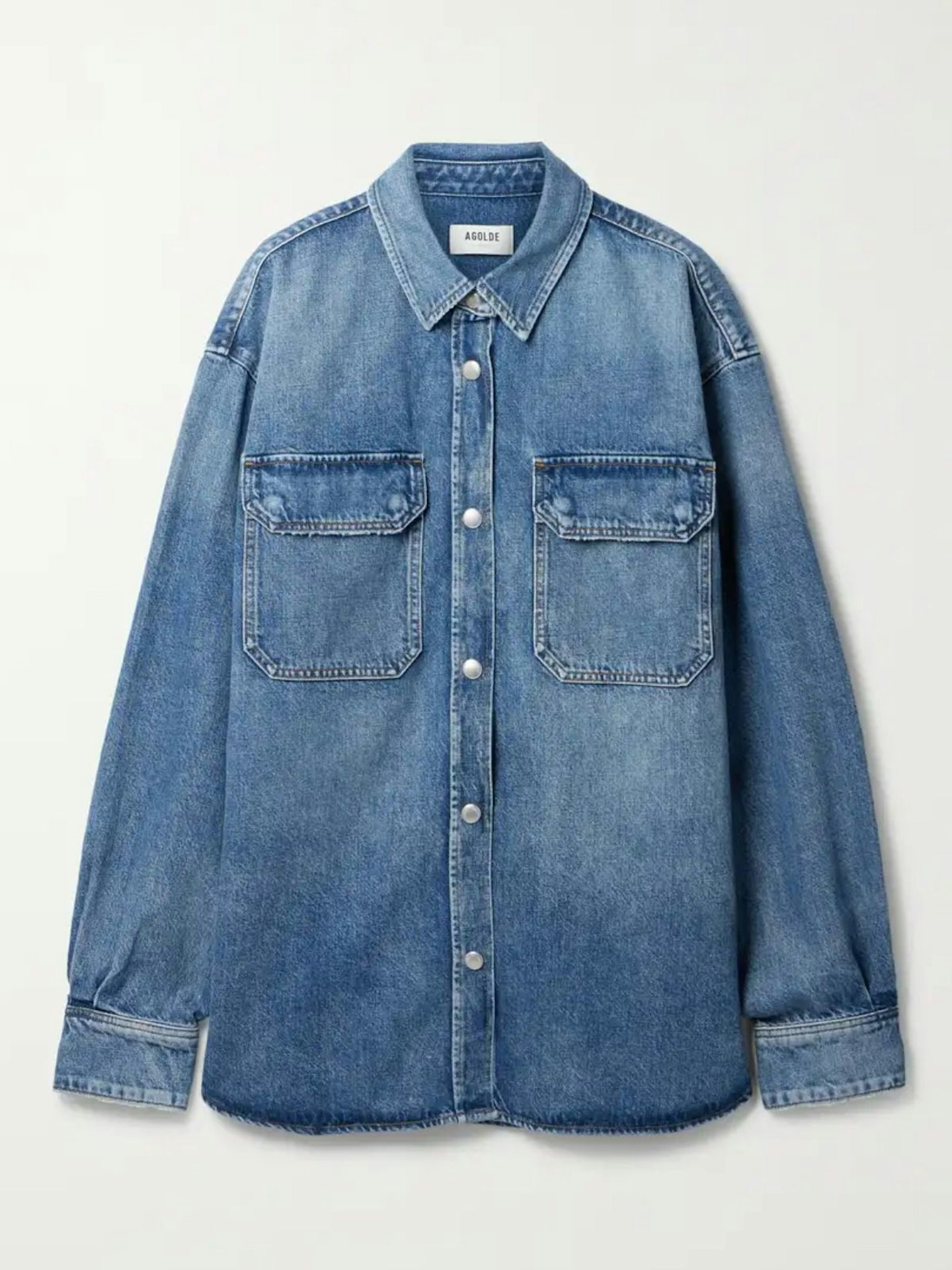 AGOLDE + Net Sustain Camryn Oversized Organic Denim Shirt