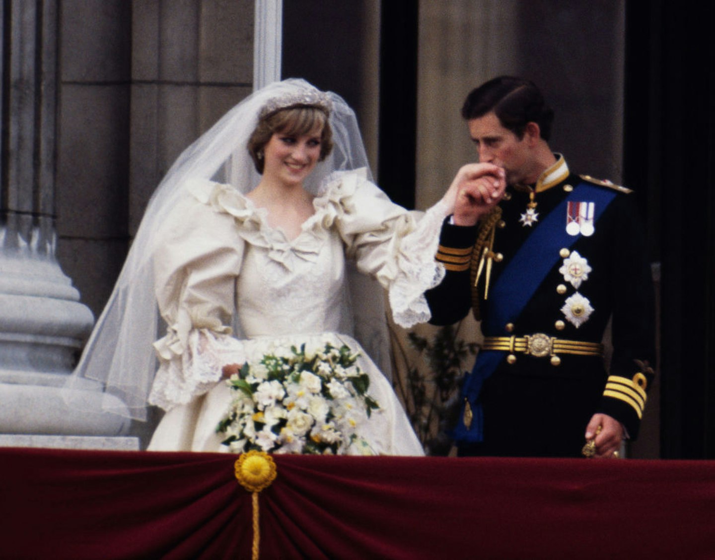 Charles and Diana on their wedding day