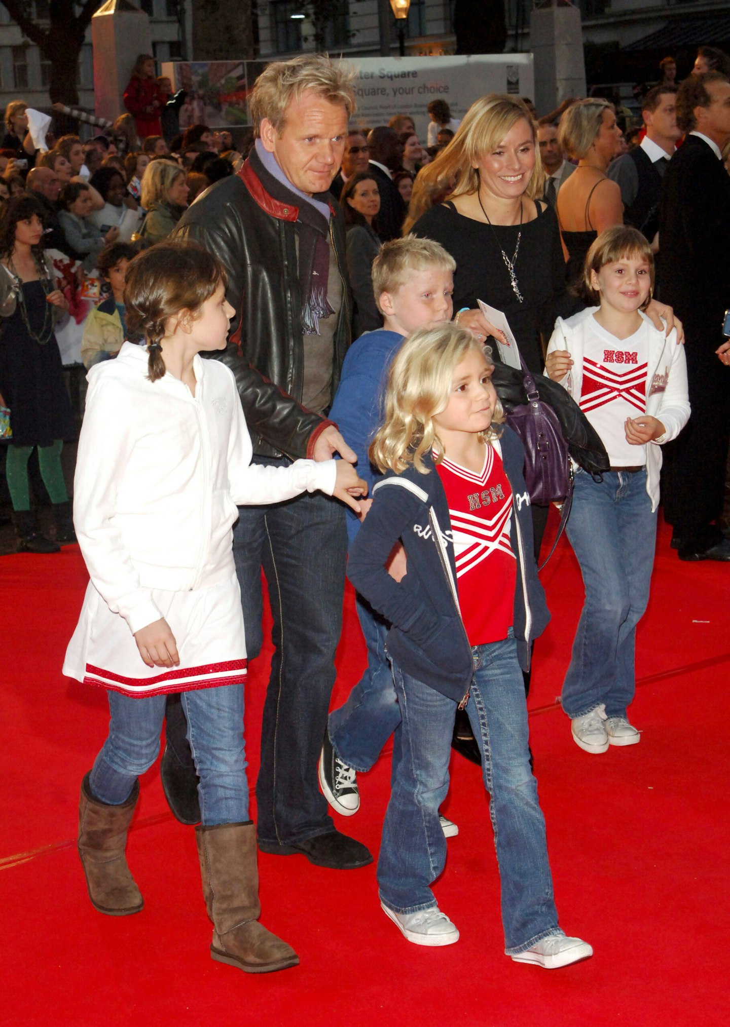 Gordon and Tana Ramsay with their four oldest children in 2008