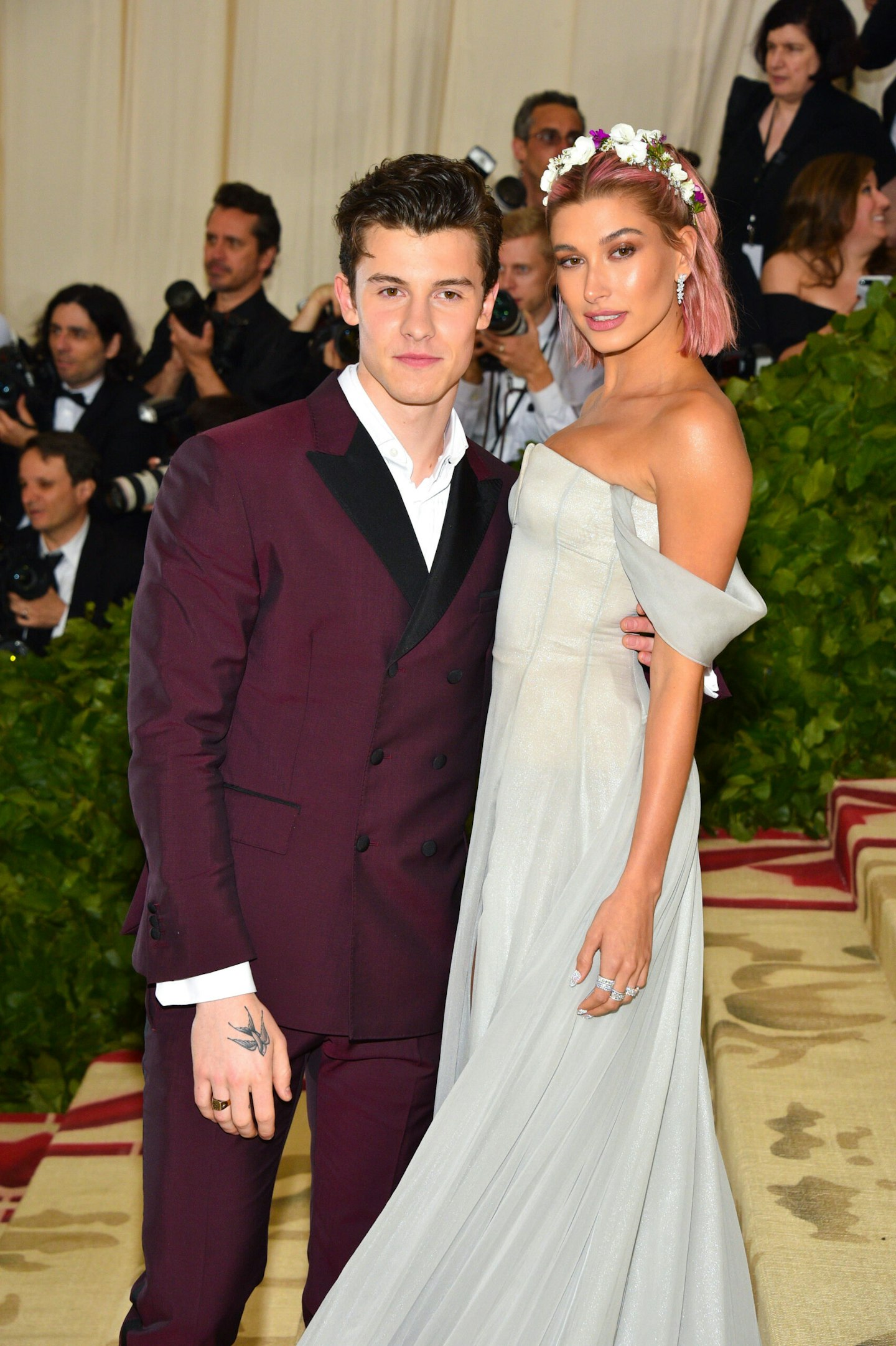 Hailey Baldwin and Shawn Mendes at the 2018 Met Gala