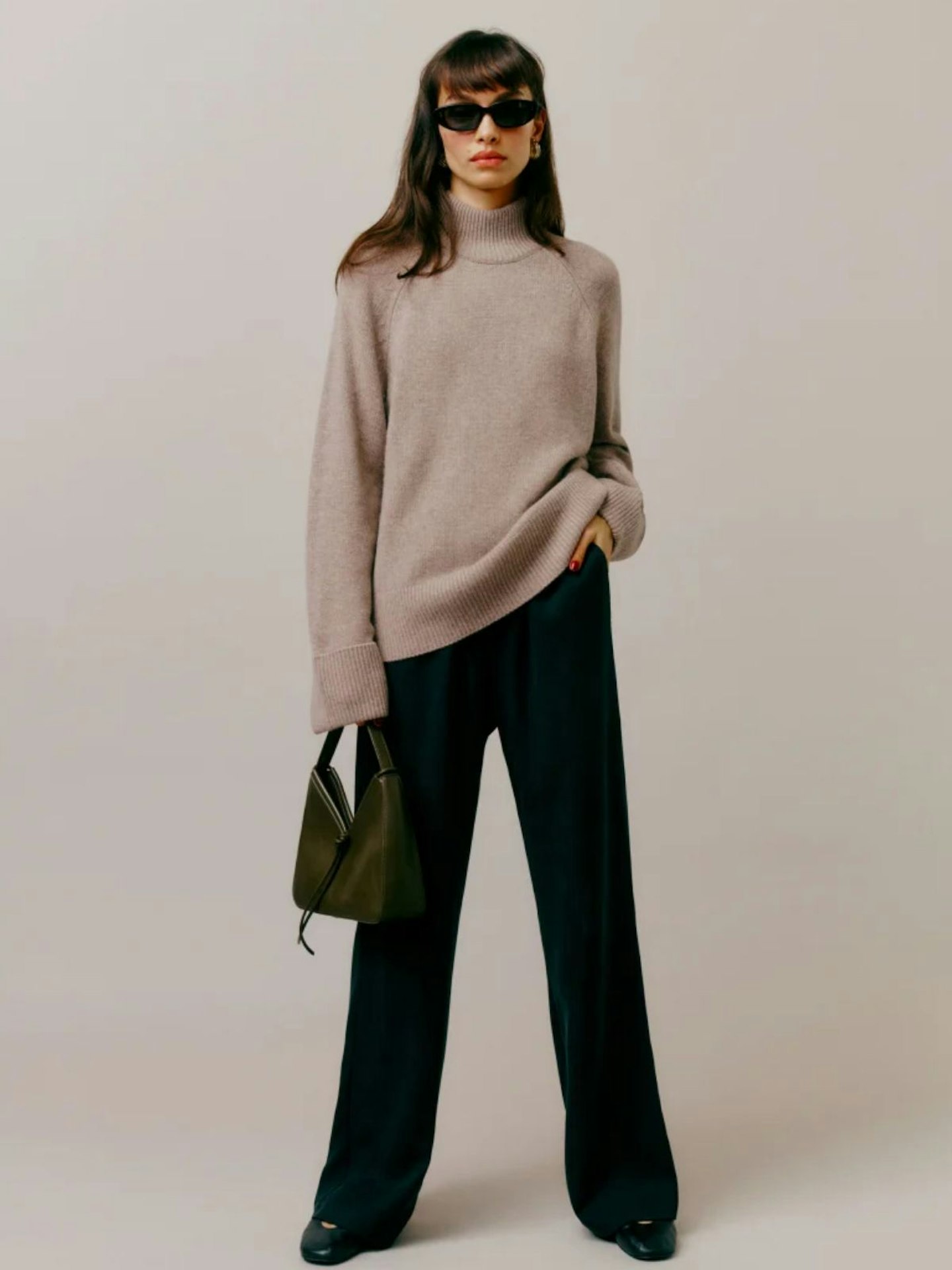 Reformation, Garrett Cashmere Oversized Turtleneck