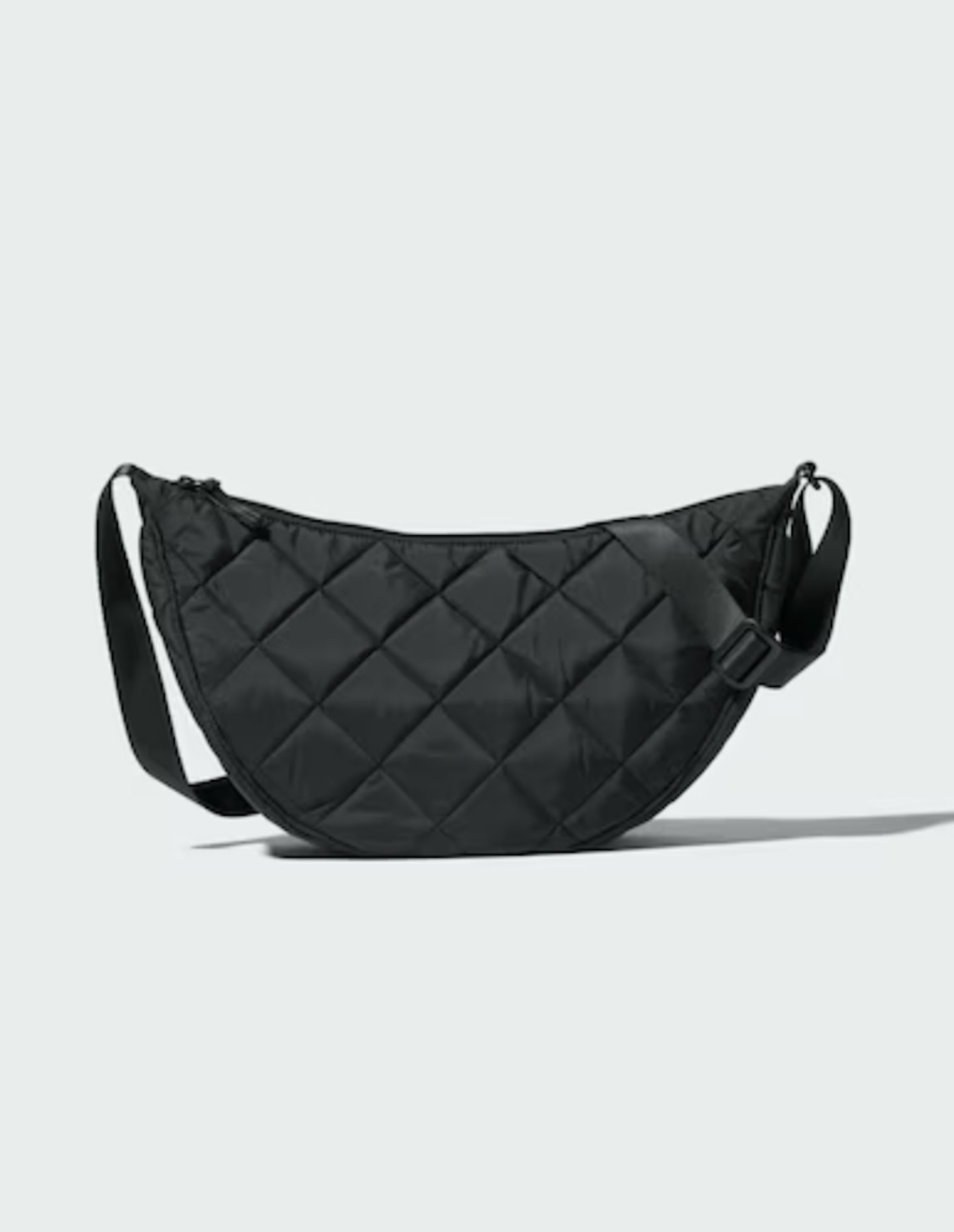 Uniqlo, Quilted Round Shoulder Bag In Black