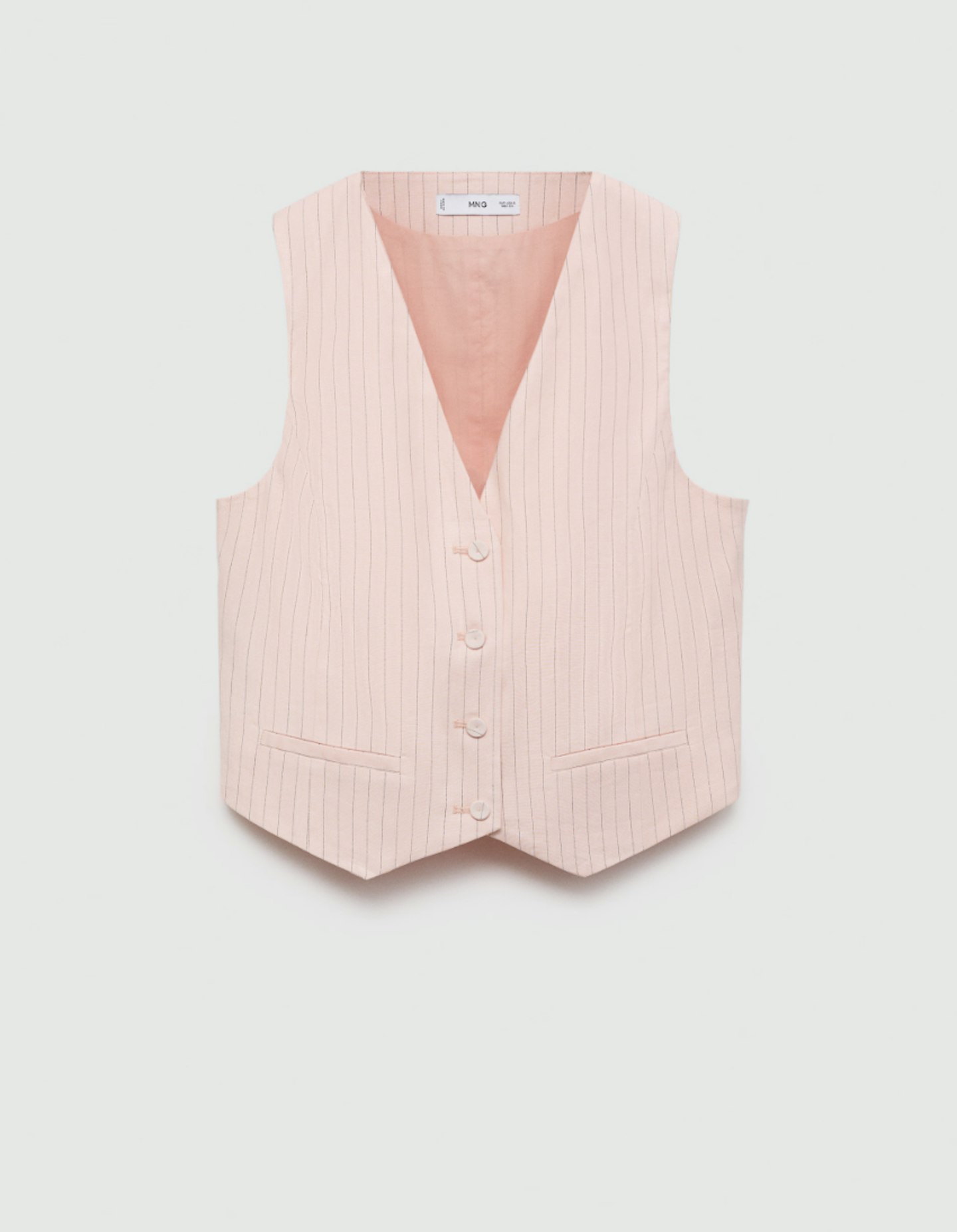 mango striped waistcoat