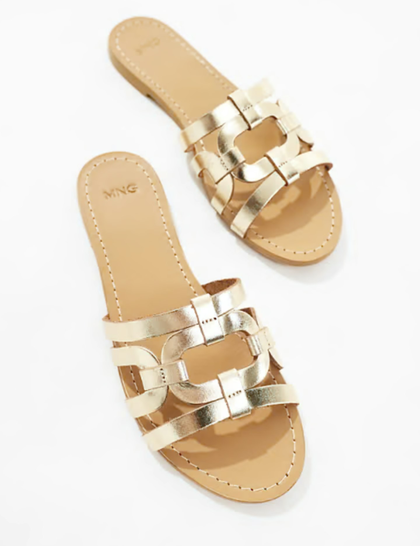 Mango, Caged Flat Sandal 