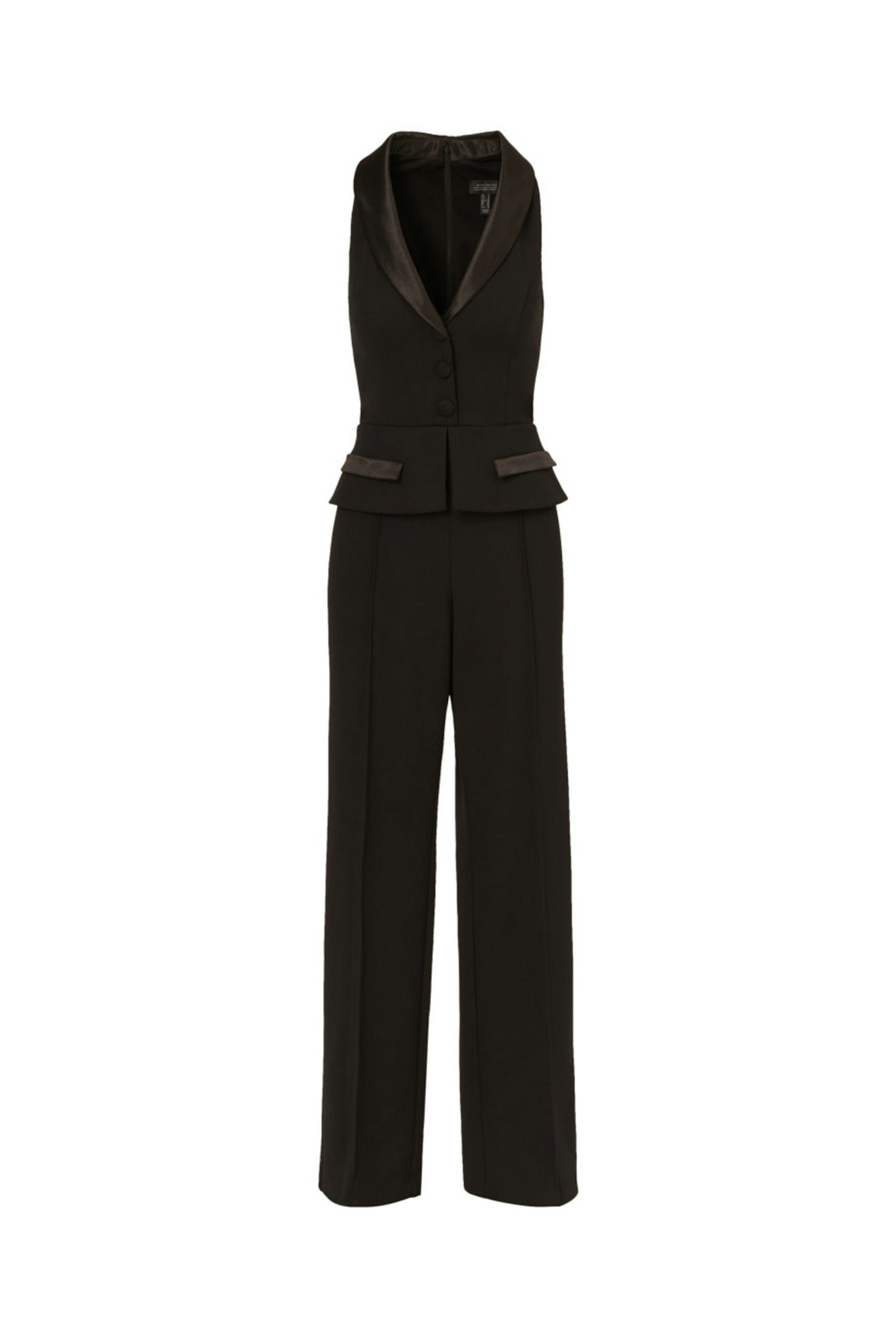 Adrianna By Adrianna Papell, Knit Crepe Tuxedo Jumpsuit