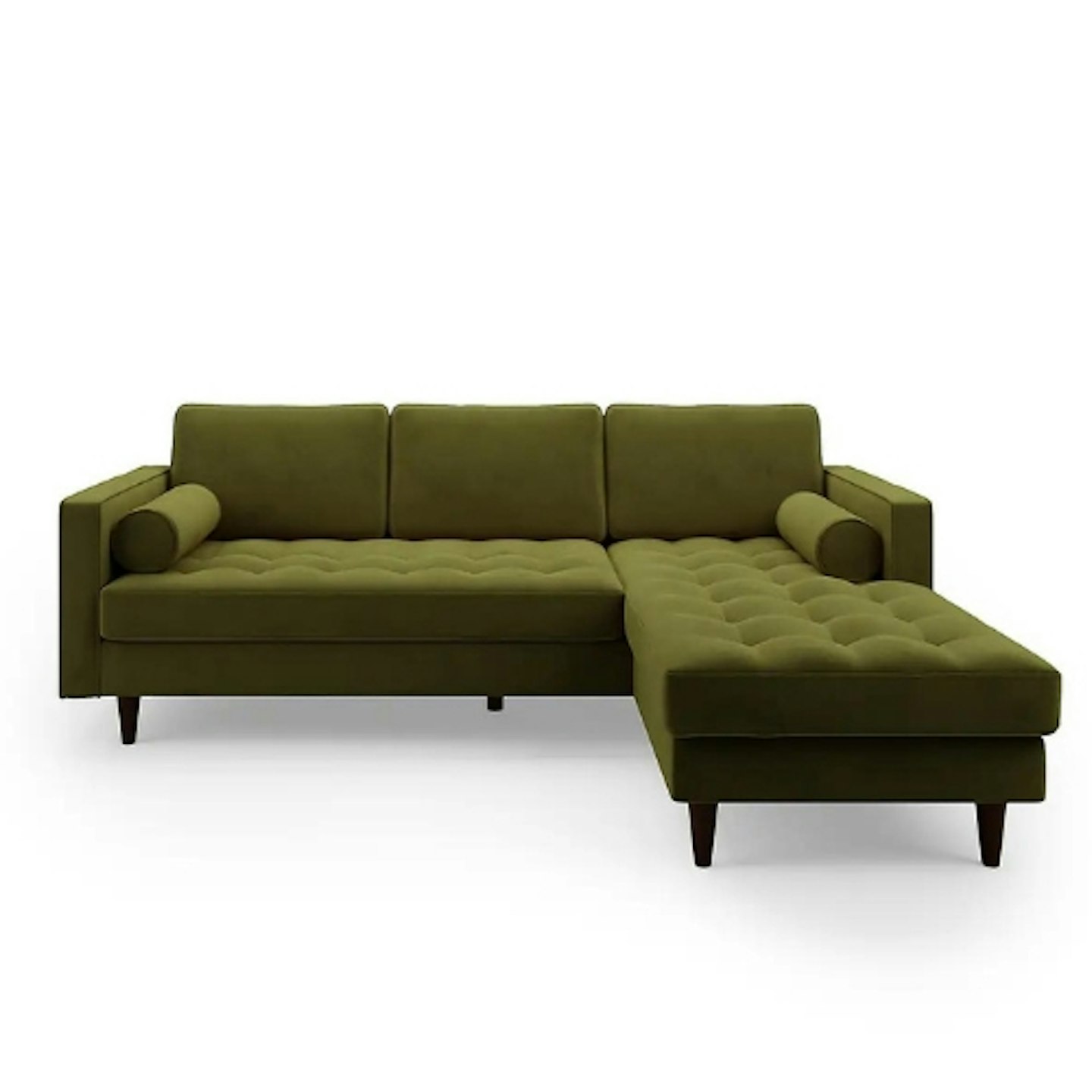 Dunelm Zoe Velvet Left-Hand Corner Chaise