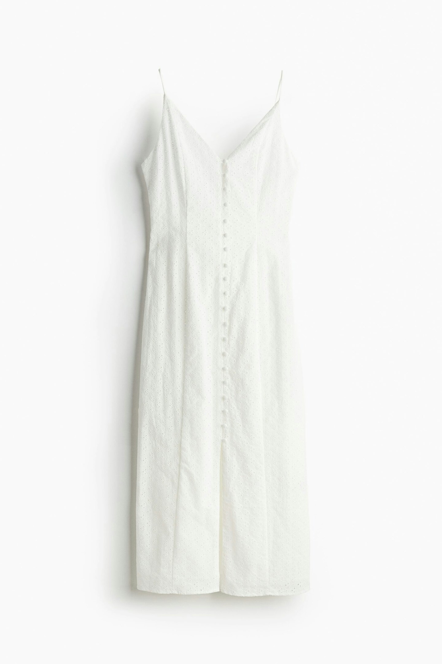 H&M Button-Front Broderie Anglaise Dress