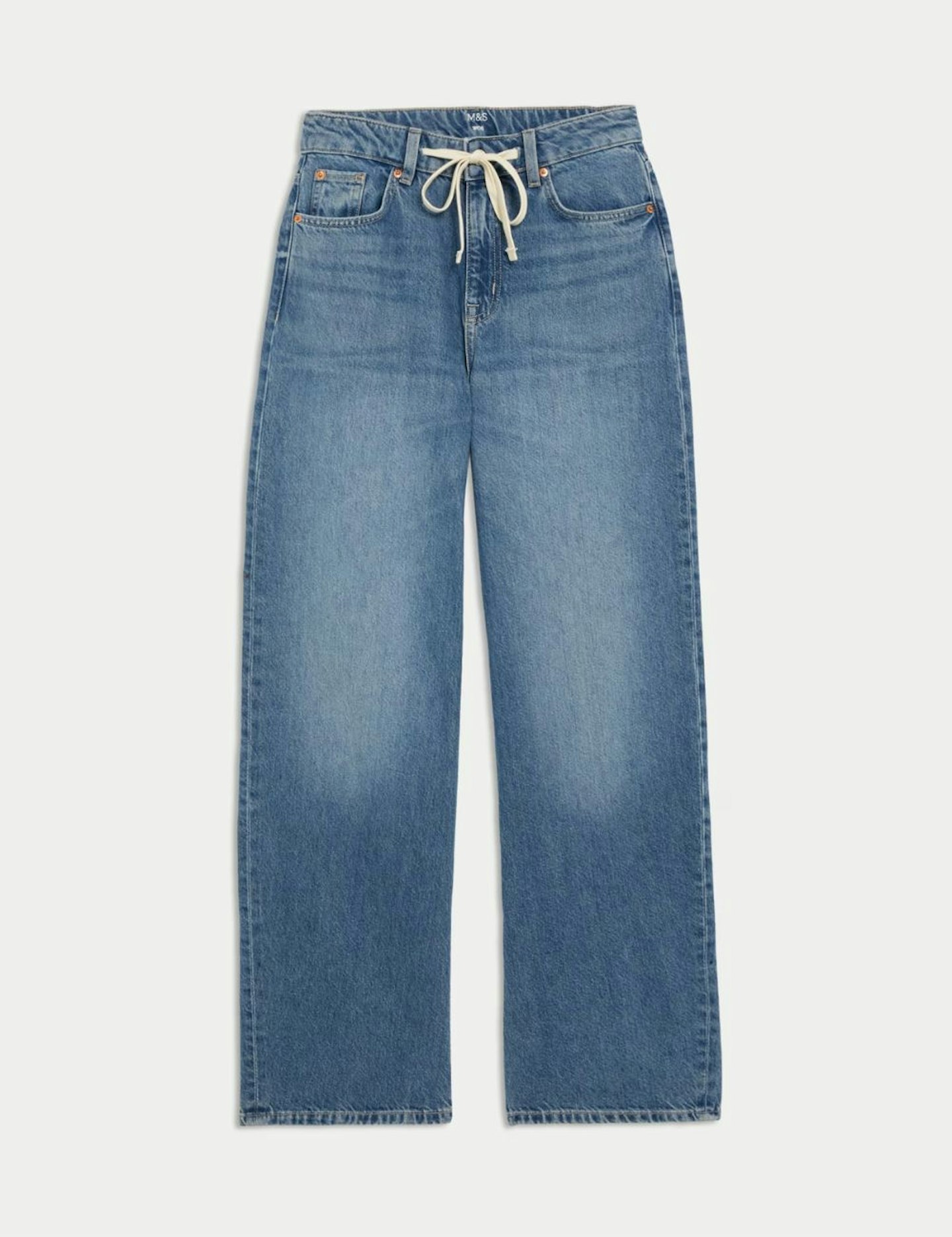 Mid Rise Wide Leg Jeans