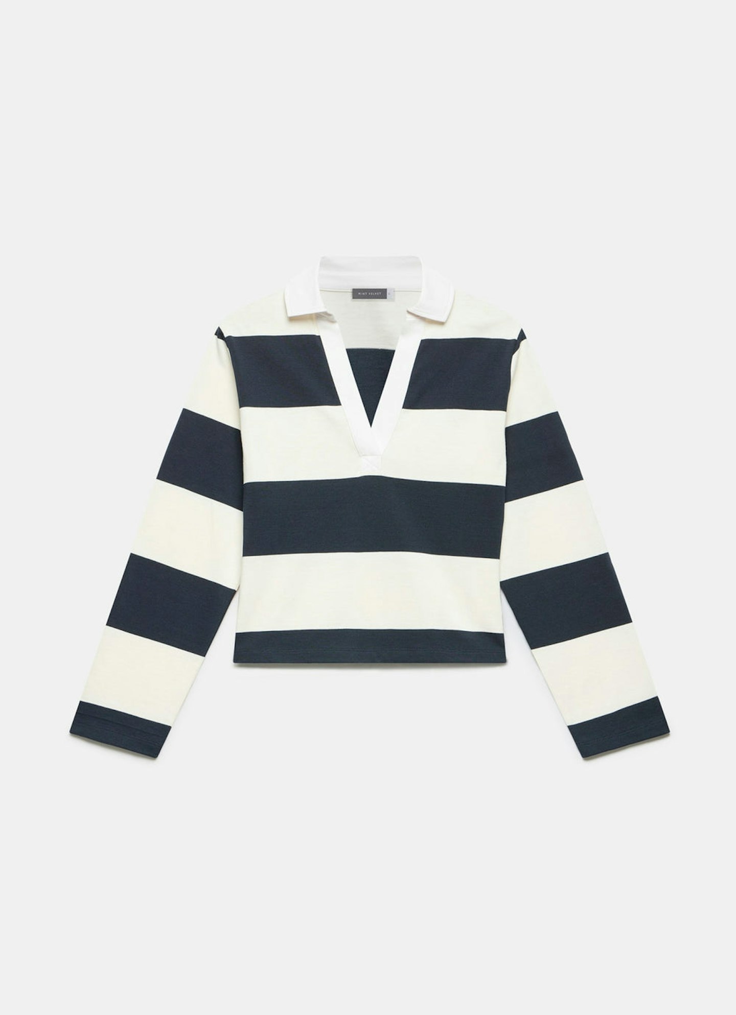 Mint Velvet Navy Striped Rugby Shirt