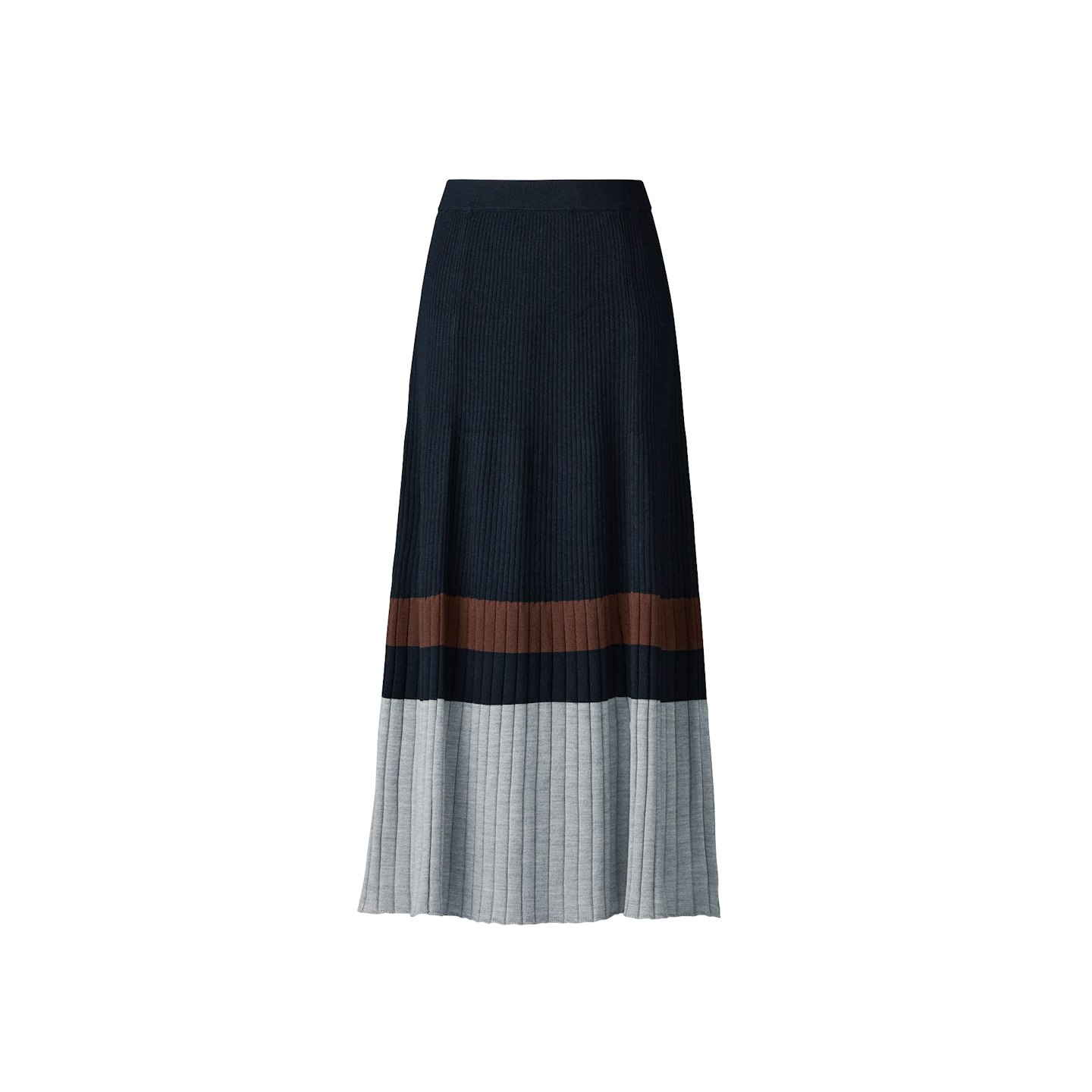 Merino-Blend Ribbed Skirt