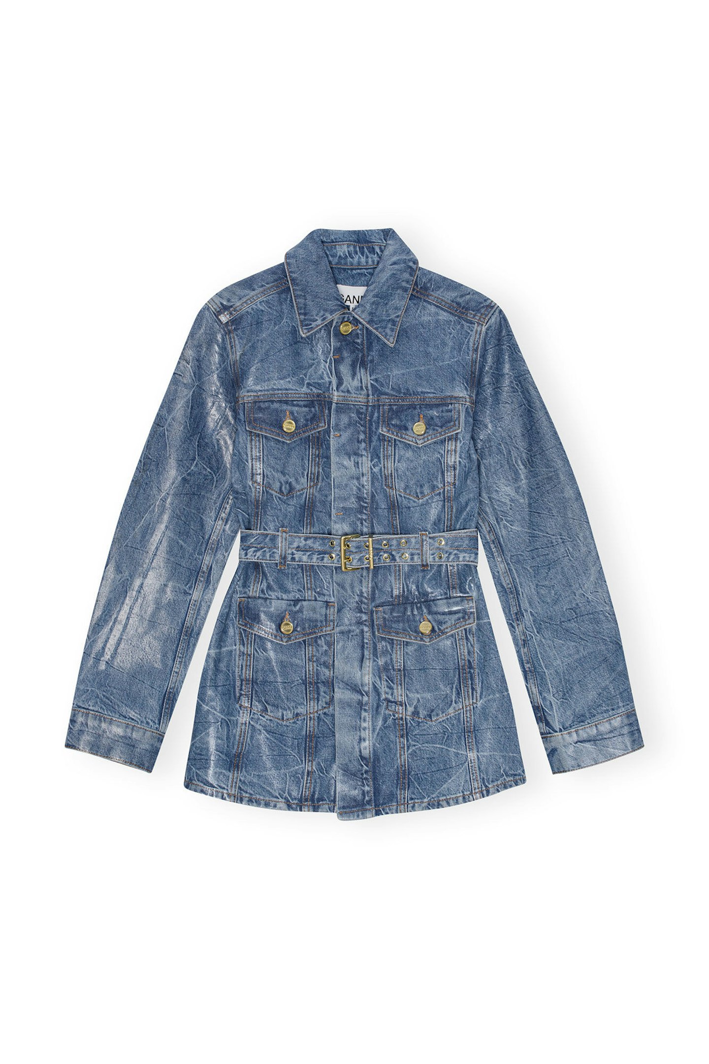 ganni blue denim jacket 