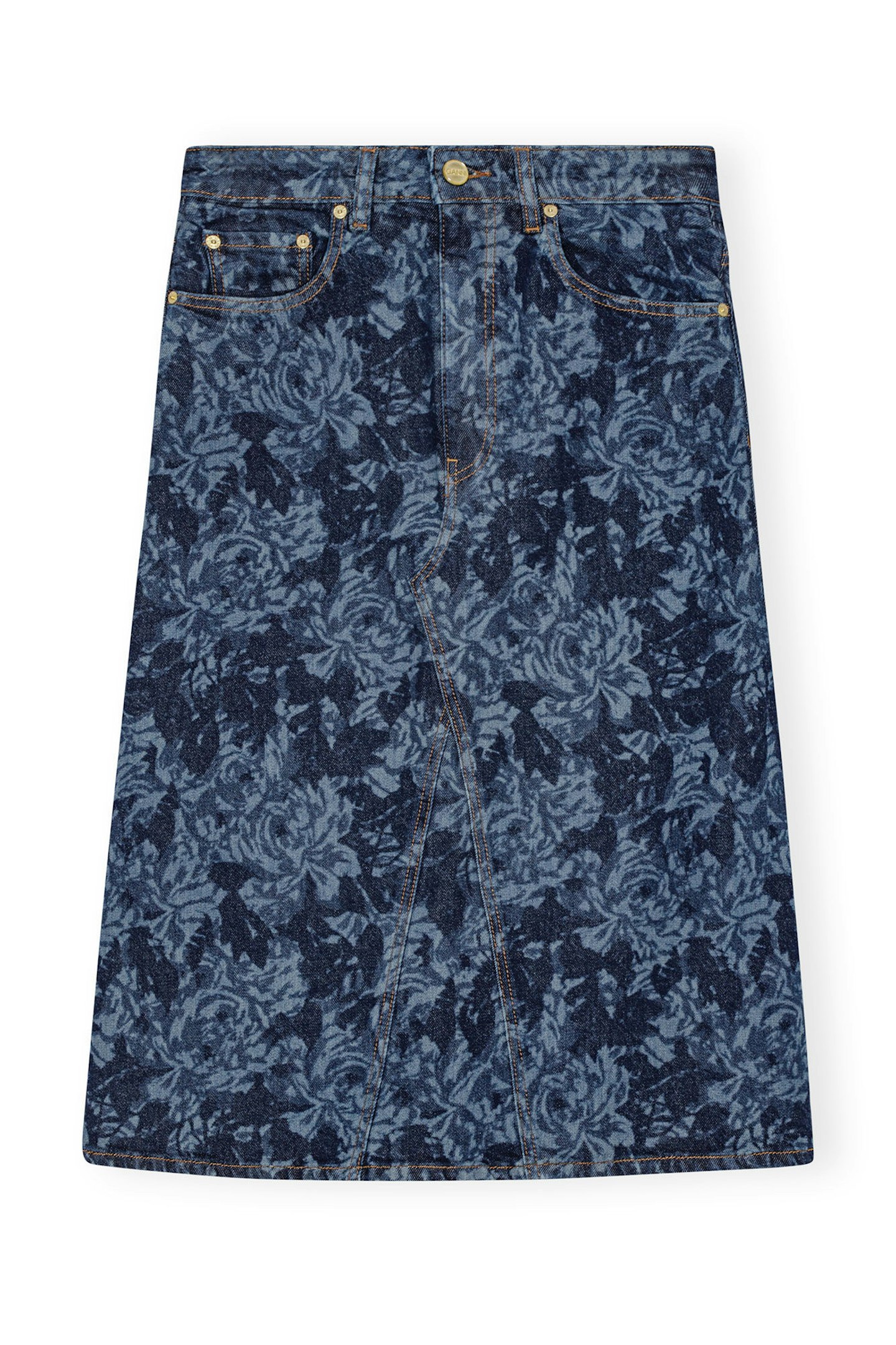 ganni denim skirt 