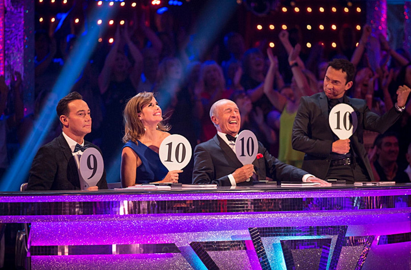 Strictly judges Len Goodman, Craig Revel Horwood, Darcey Bussell, Len Goodman and Bruno Tonioli