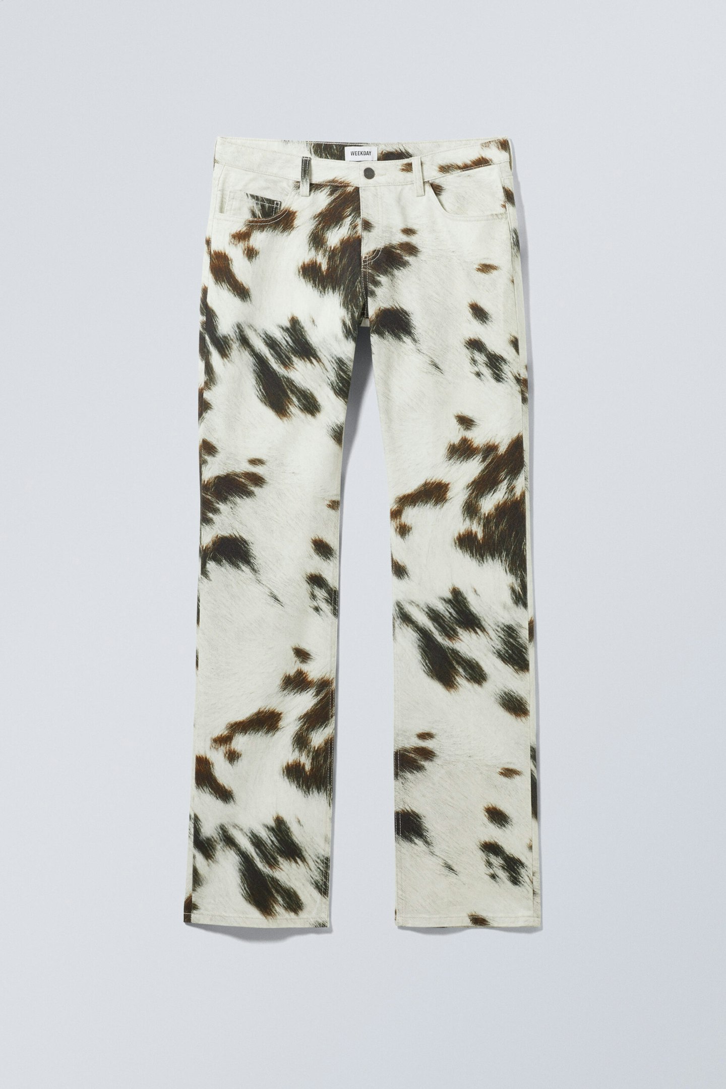 Weekday Low Cow Printed Twill Trousers