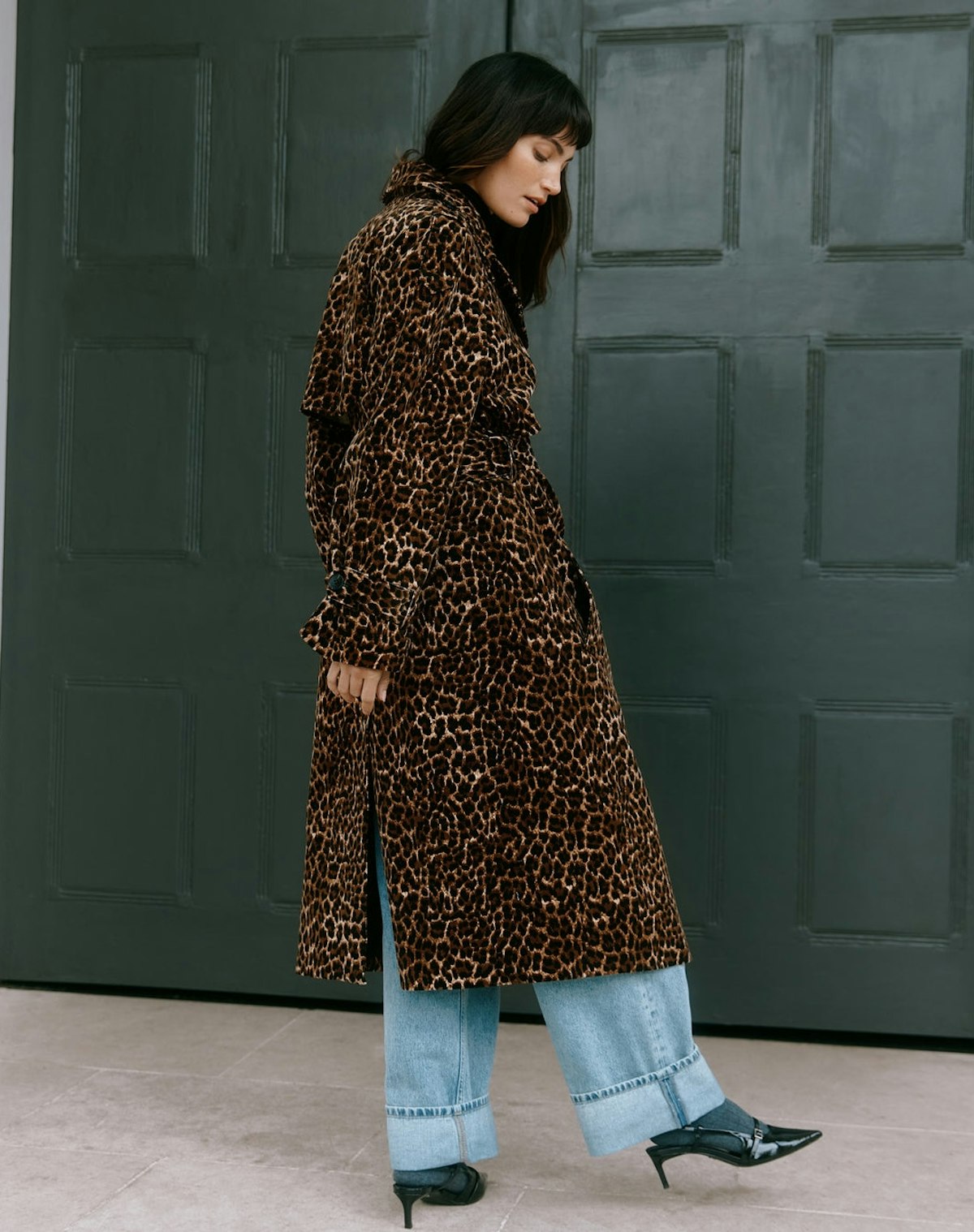 Leopard Ruin Tweed Coat main image 1