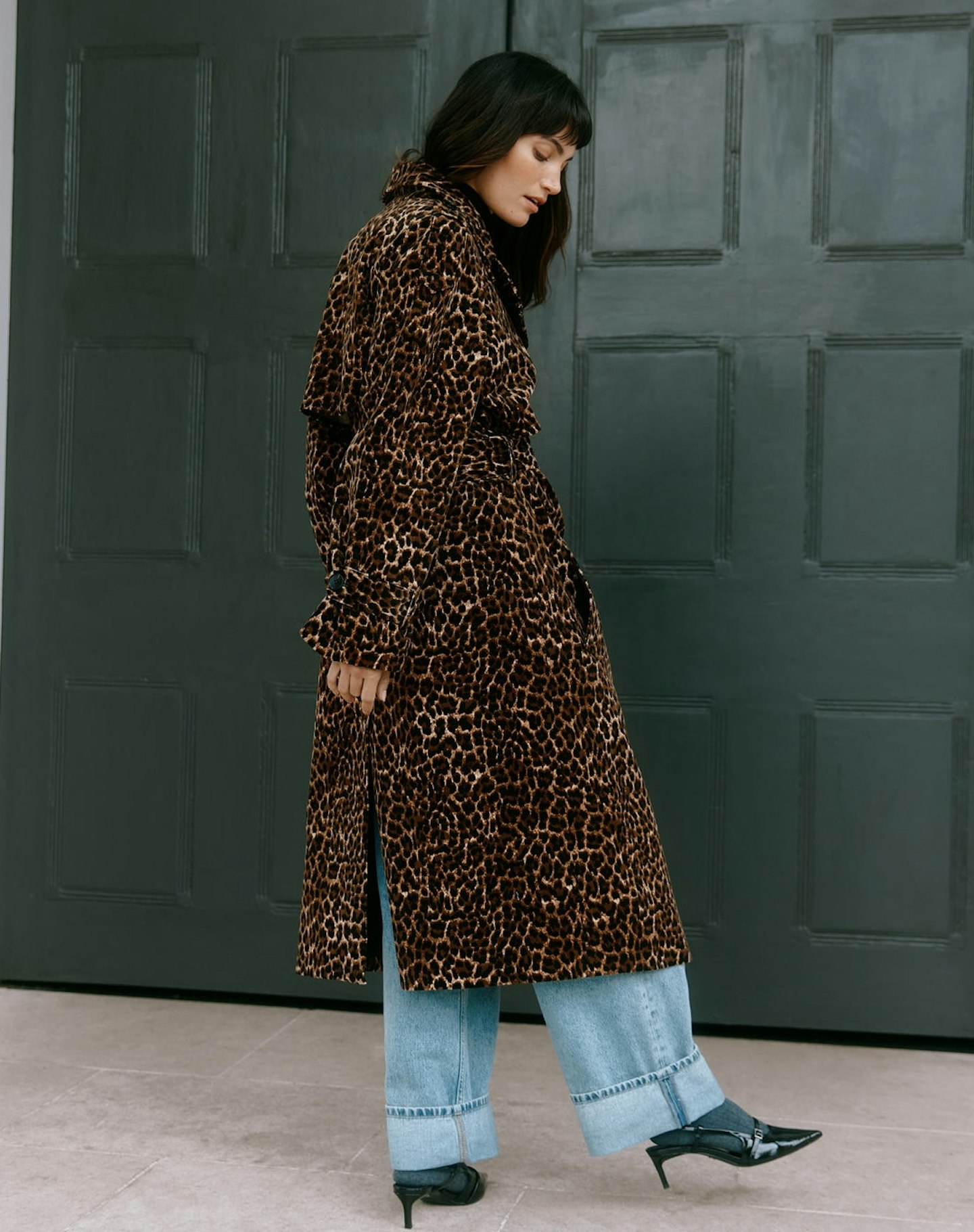 albaray leopard print coat