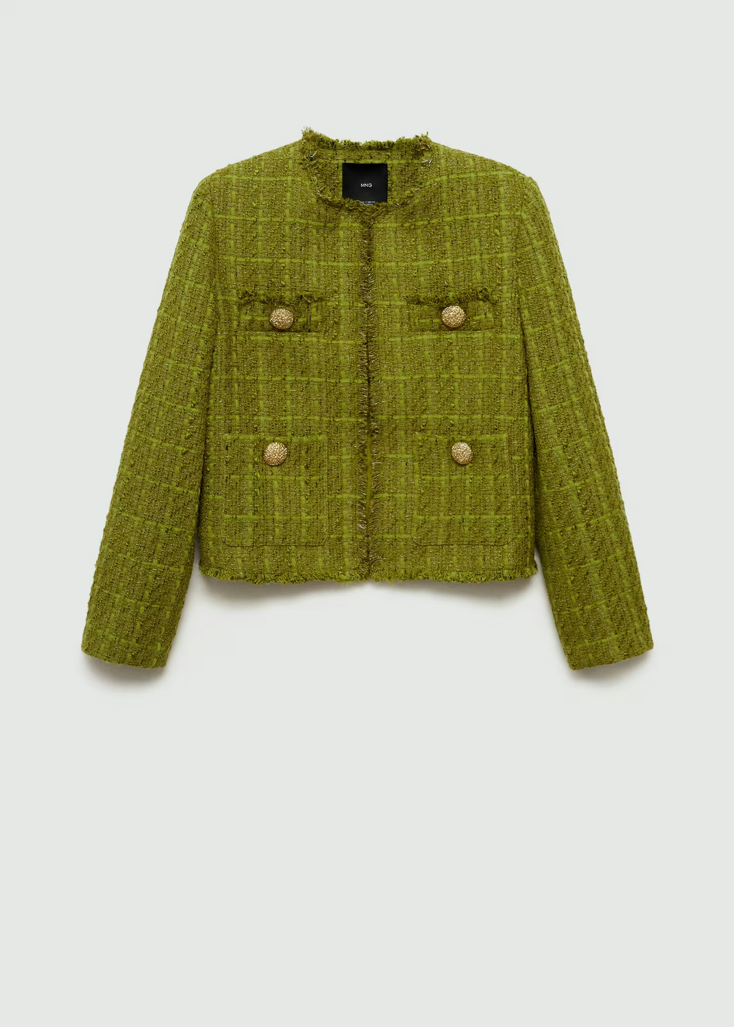 Mango, Green Tweed Jacket