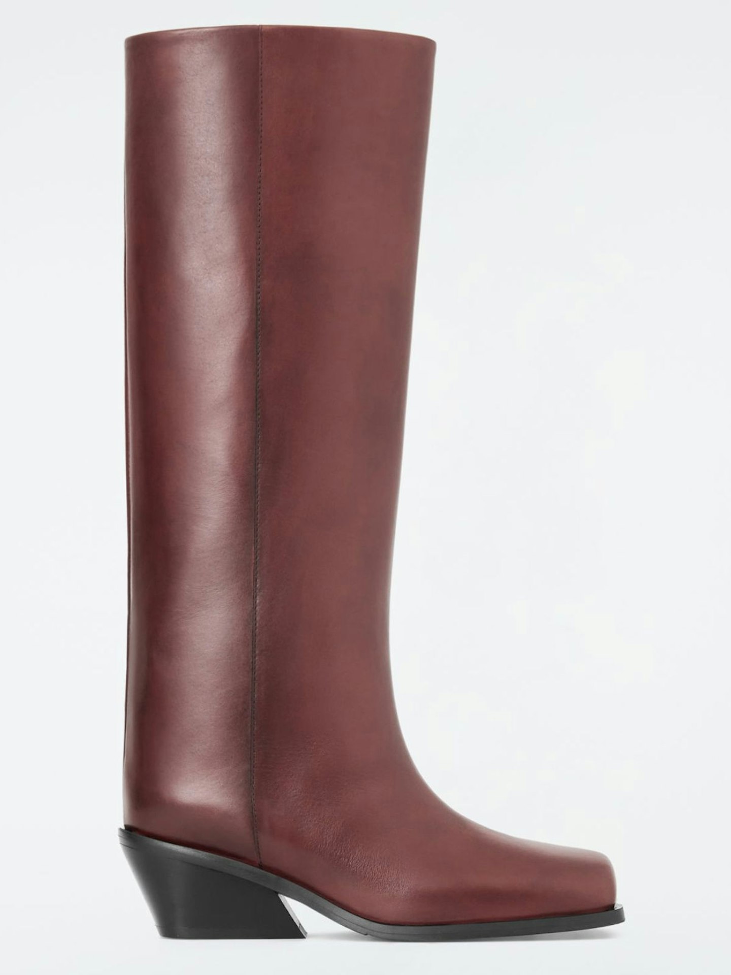 COS, Square-Toe Leather Knee-High Boots