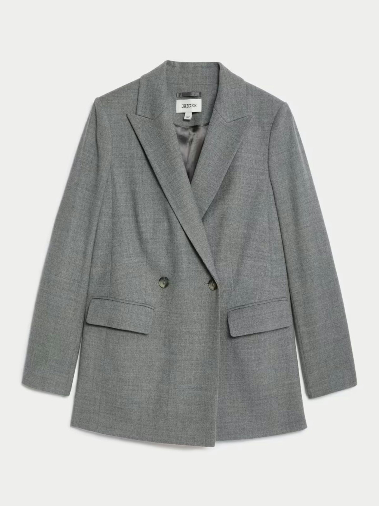 Wool Rich Relaxed Double Breasted Blazer