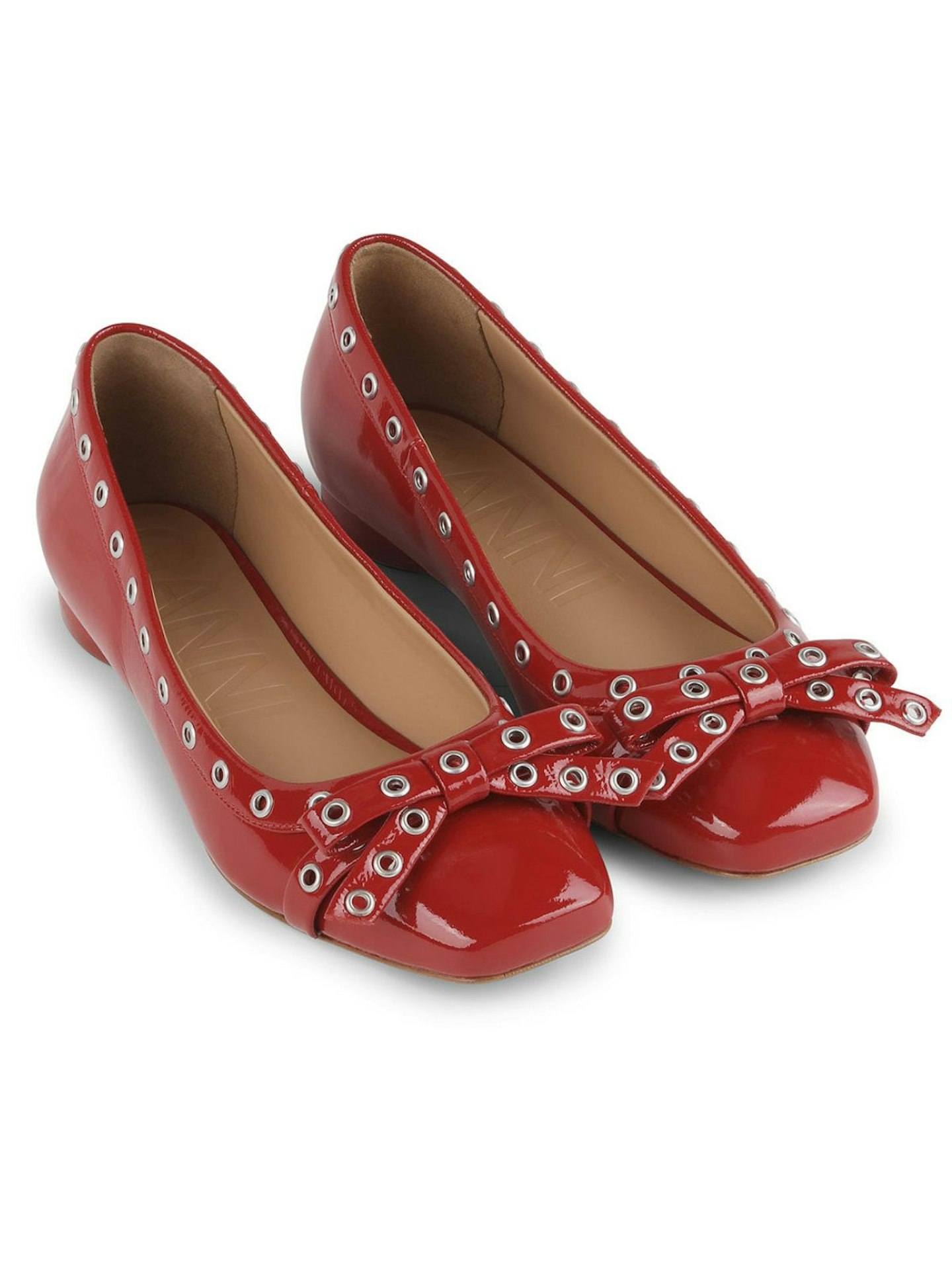 Eyelet Bow Ballerinas