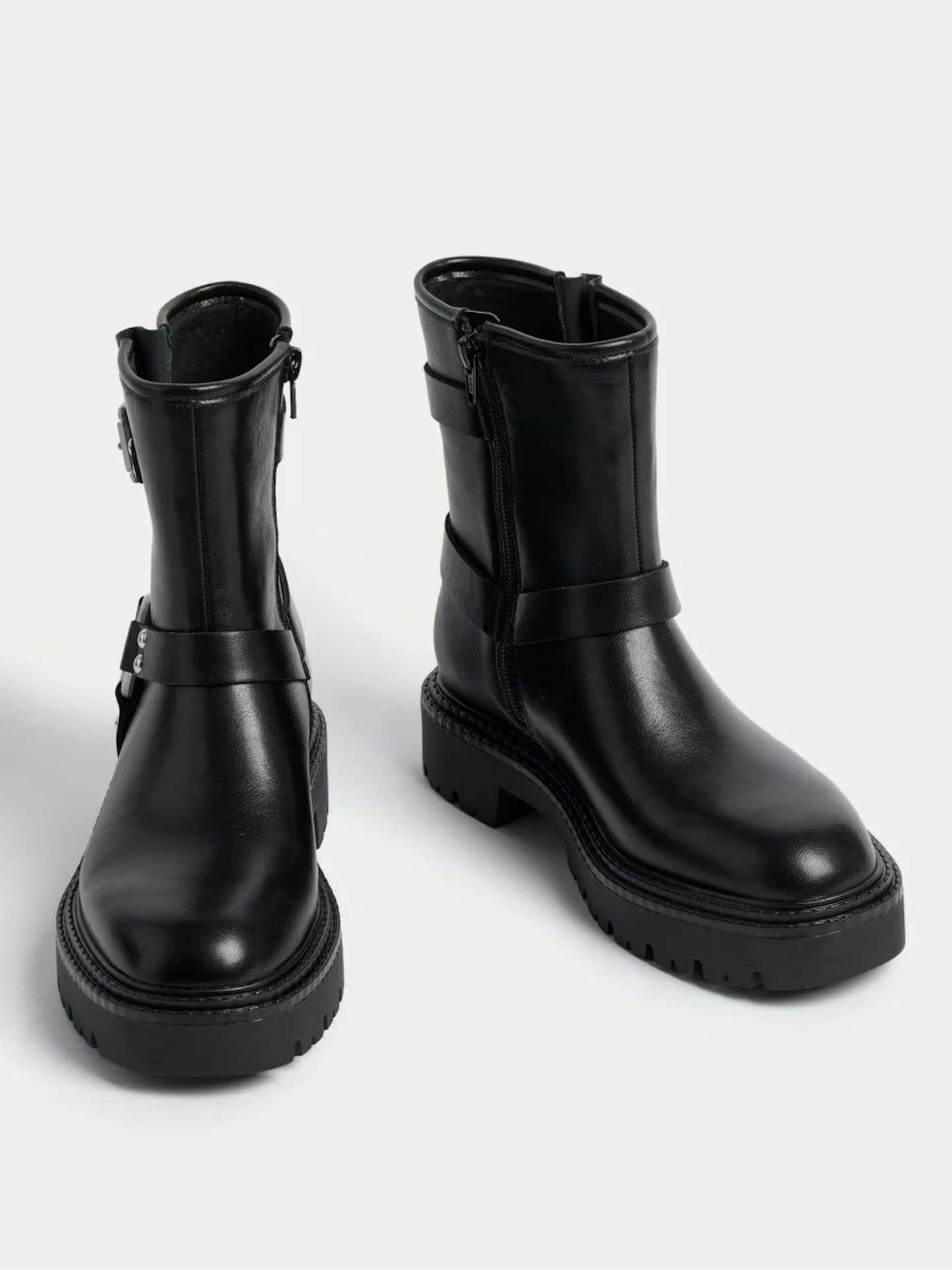 M&S, Biker Buckle Flatform Ankle Boots