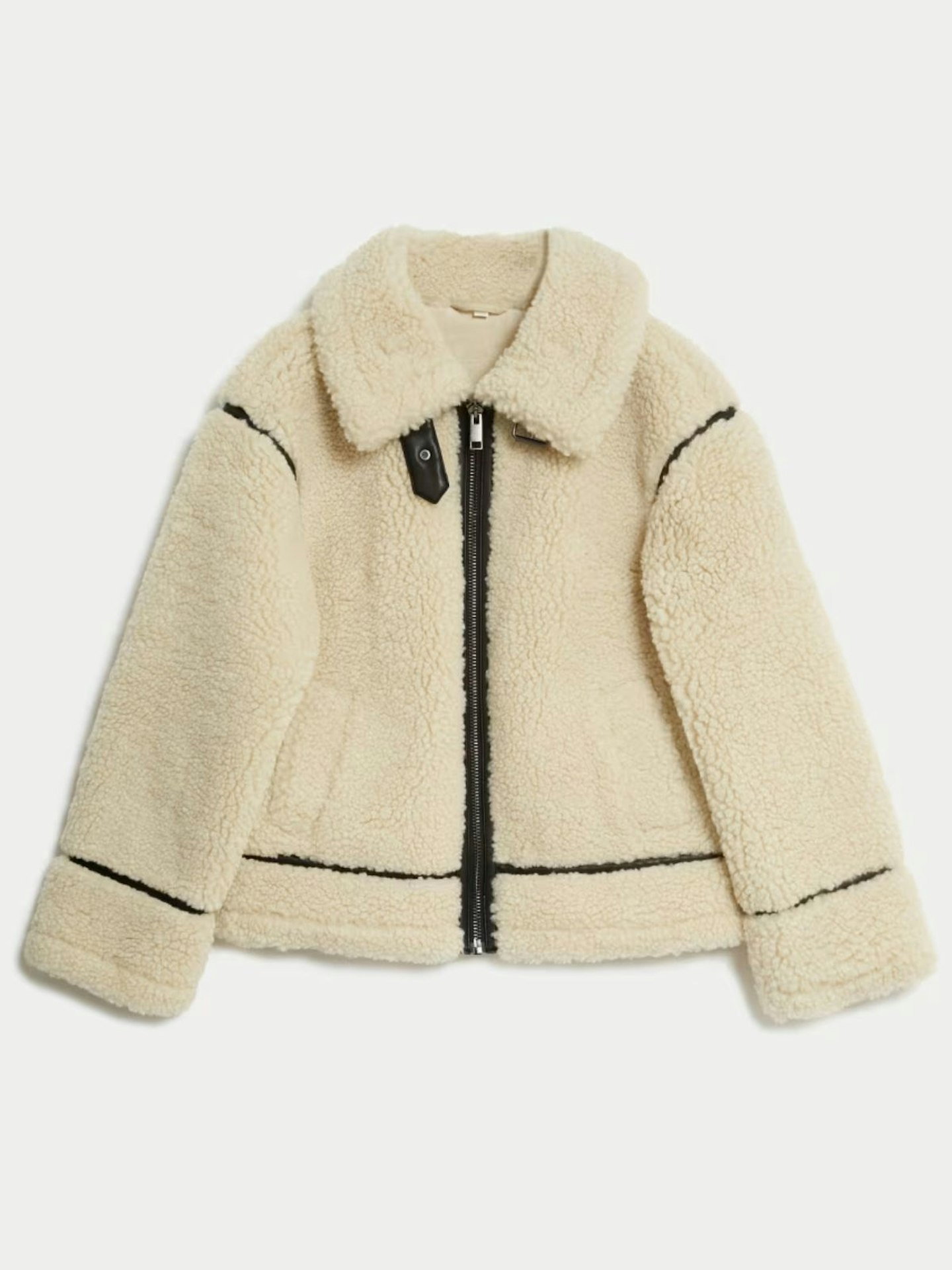 M&S, Per Una Borg Faux Shearling Aviator Jacket