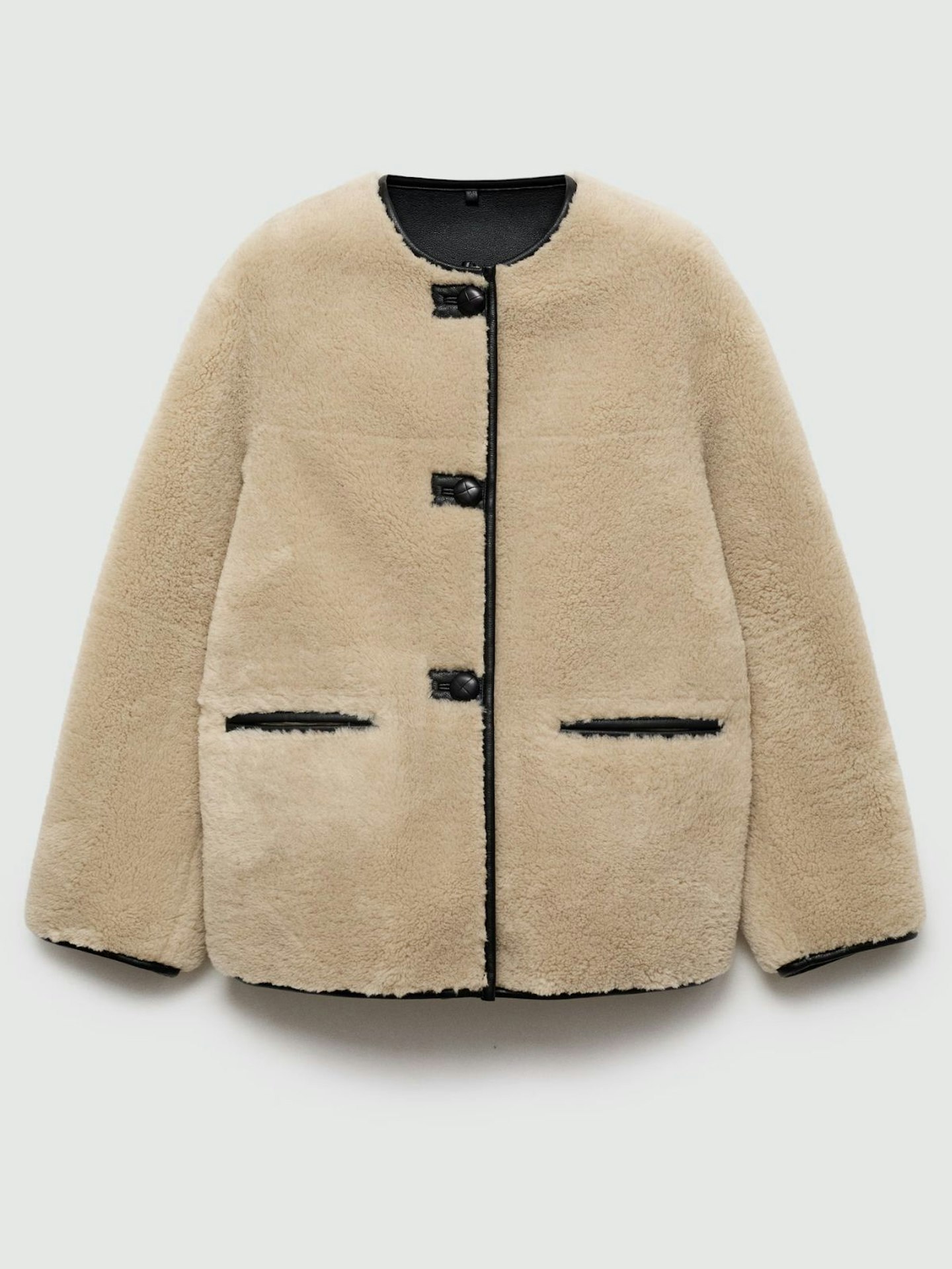 Mango, Fur-Effect Coat With Appliques