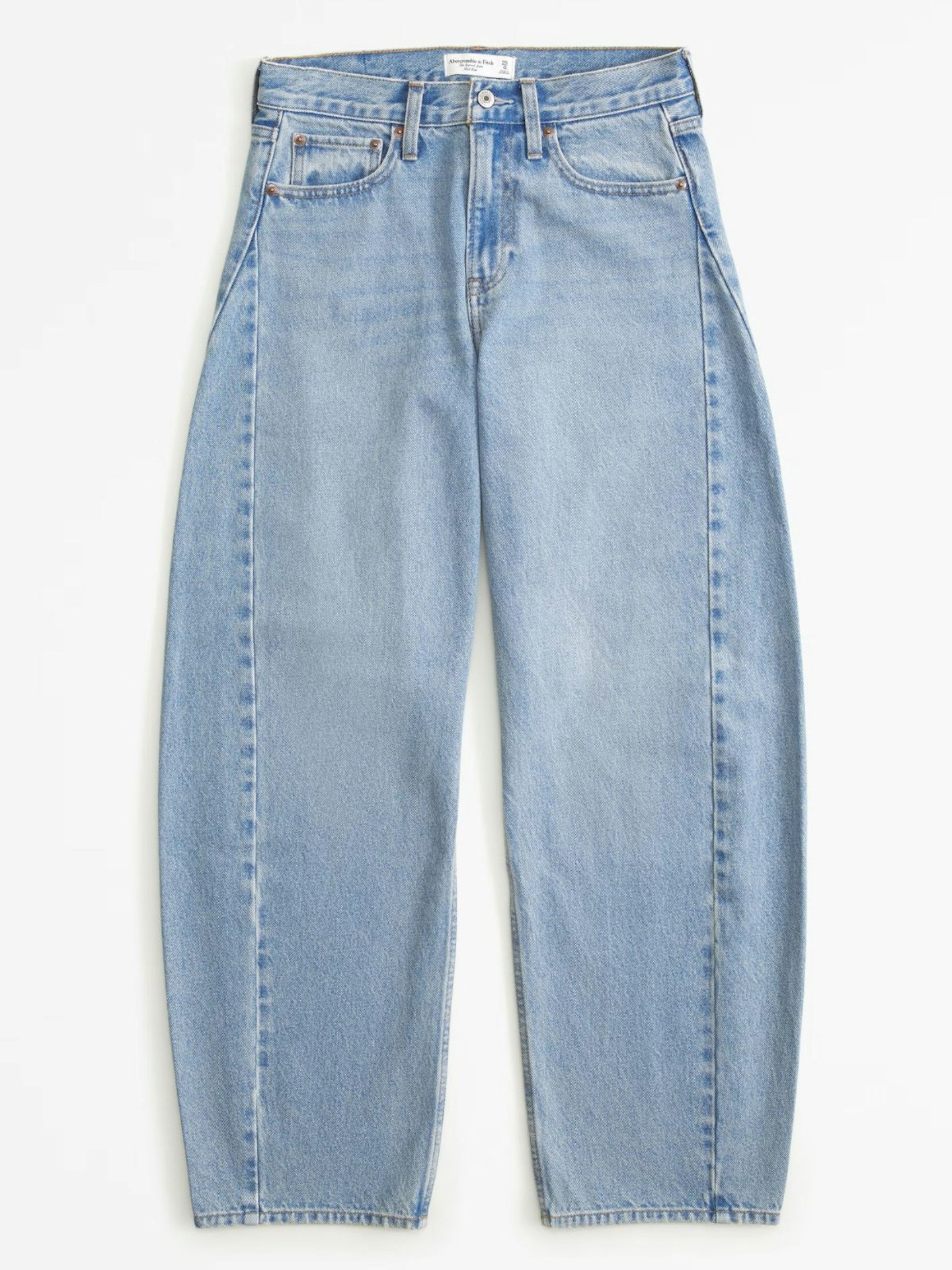 Mid Rise Barrel Jean