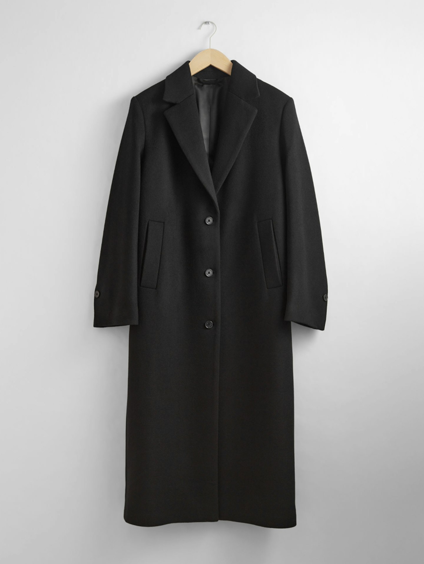 & Other Stories, Single-Breasted Wool Coat