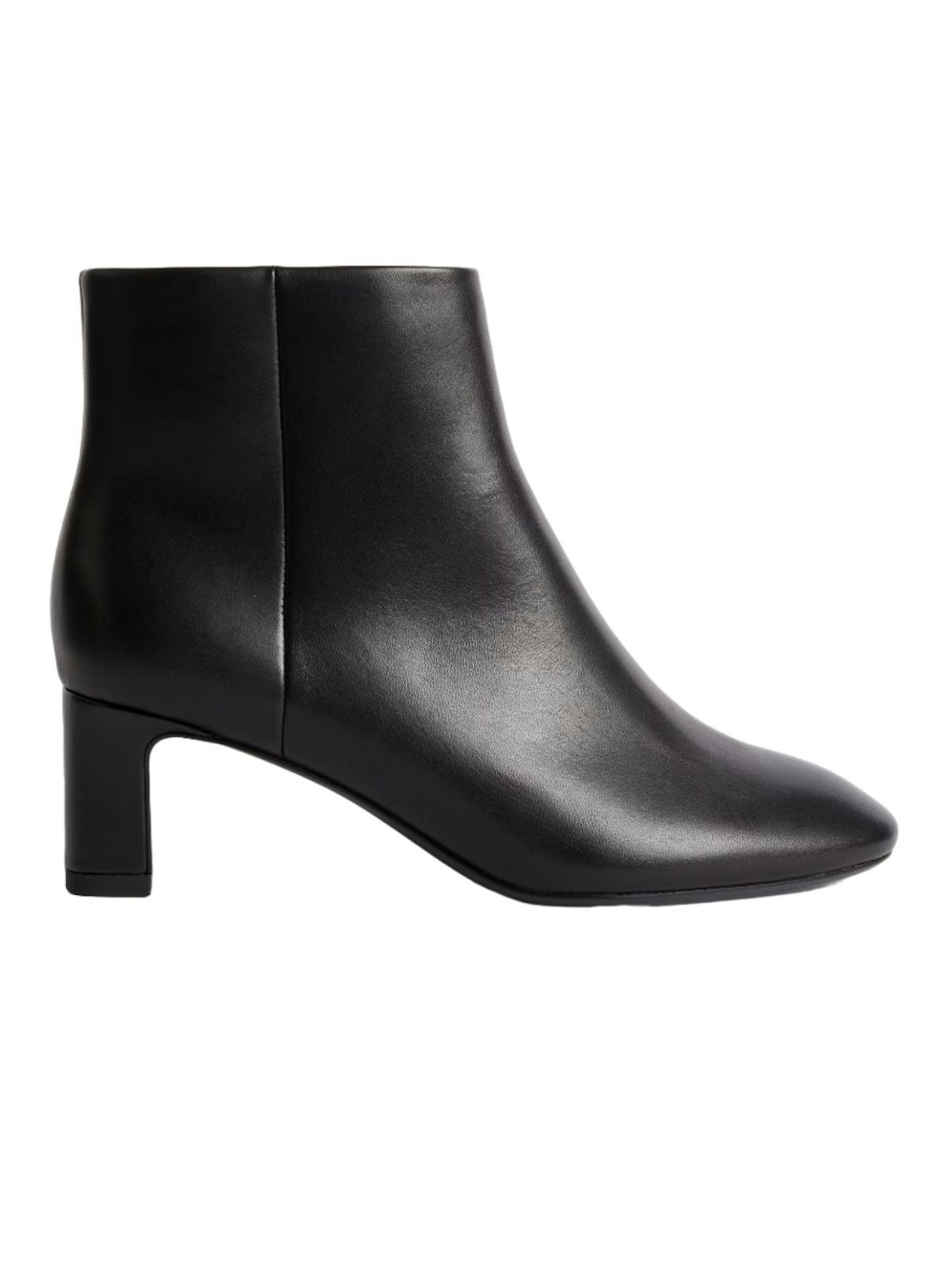 Wide Fit Leather Block Heel Ankle Boots