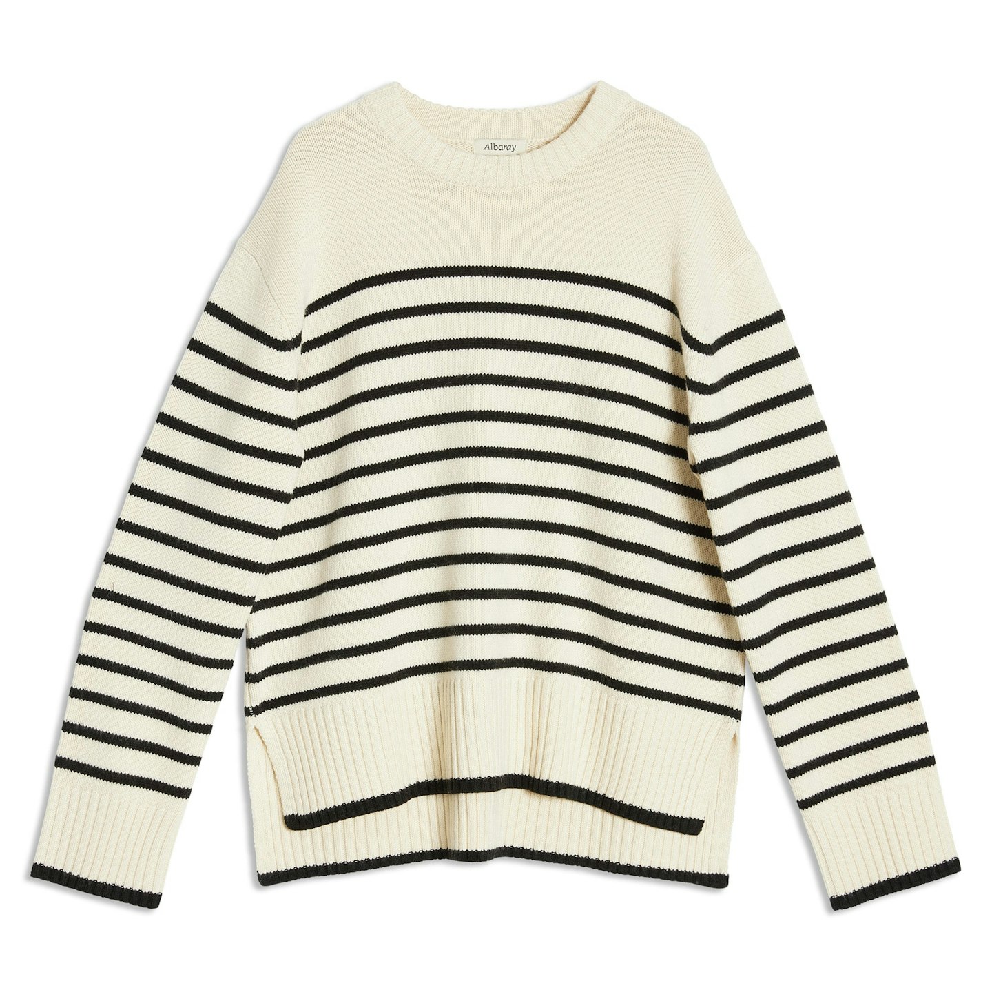 Albaray Cream Stripe Crew Jumper