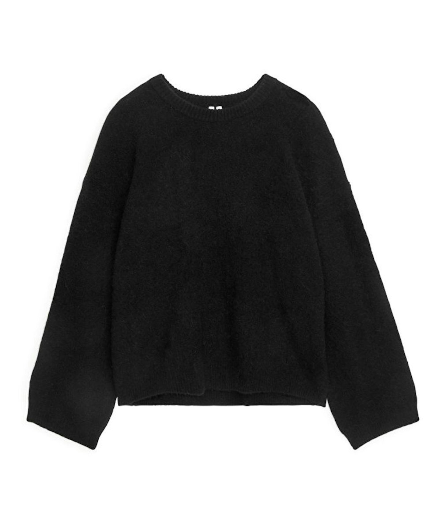 Alpaca-Wool Blend Jumper - Black