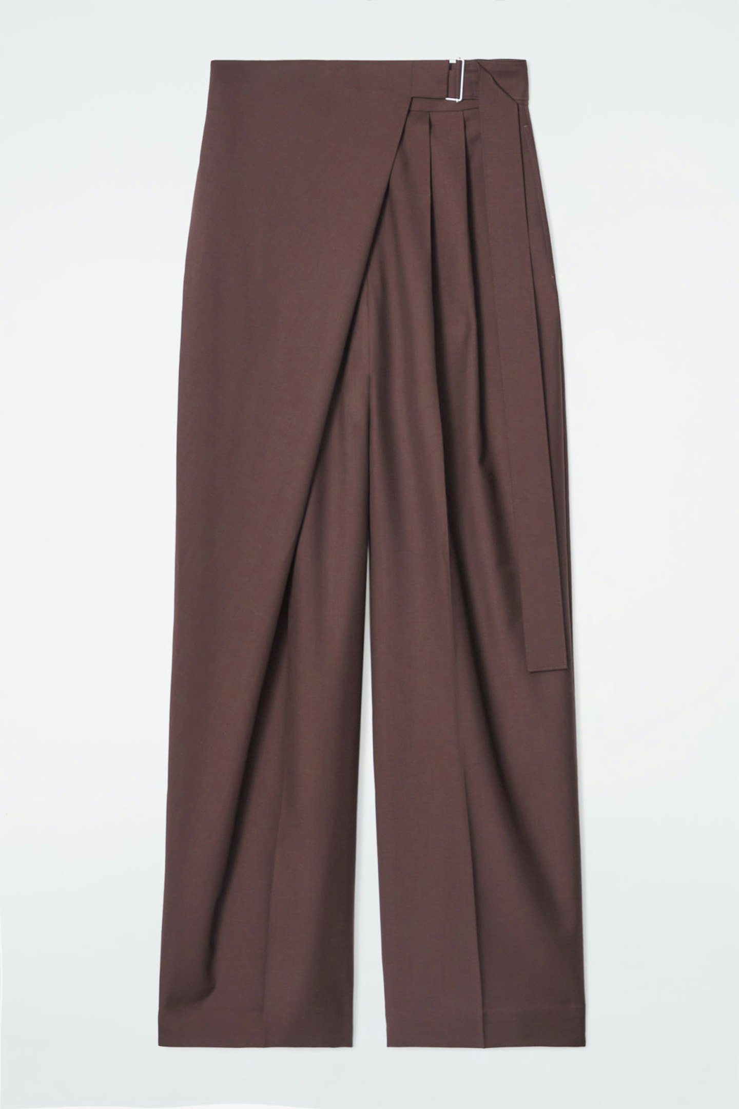 COS Belted Wrap-Front Wool Trousers