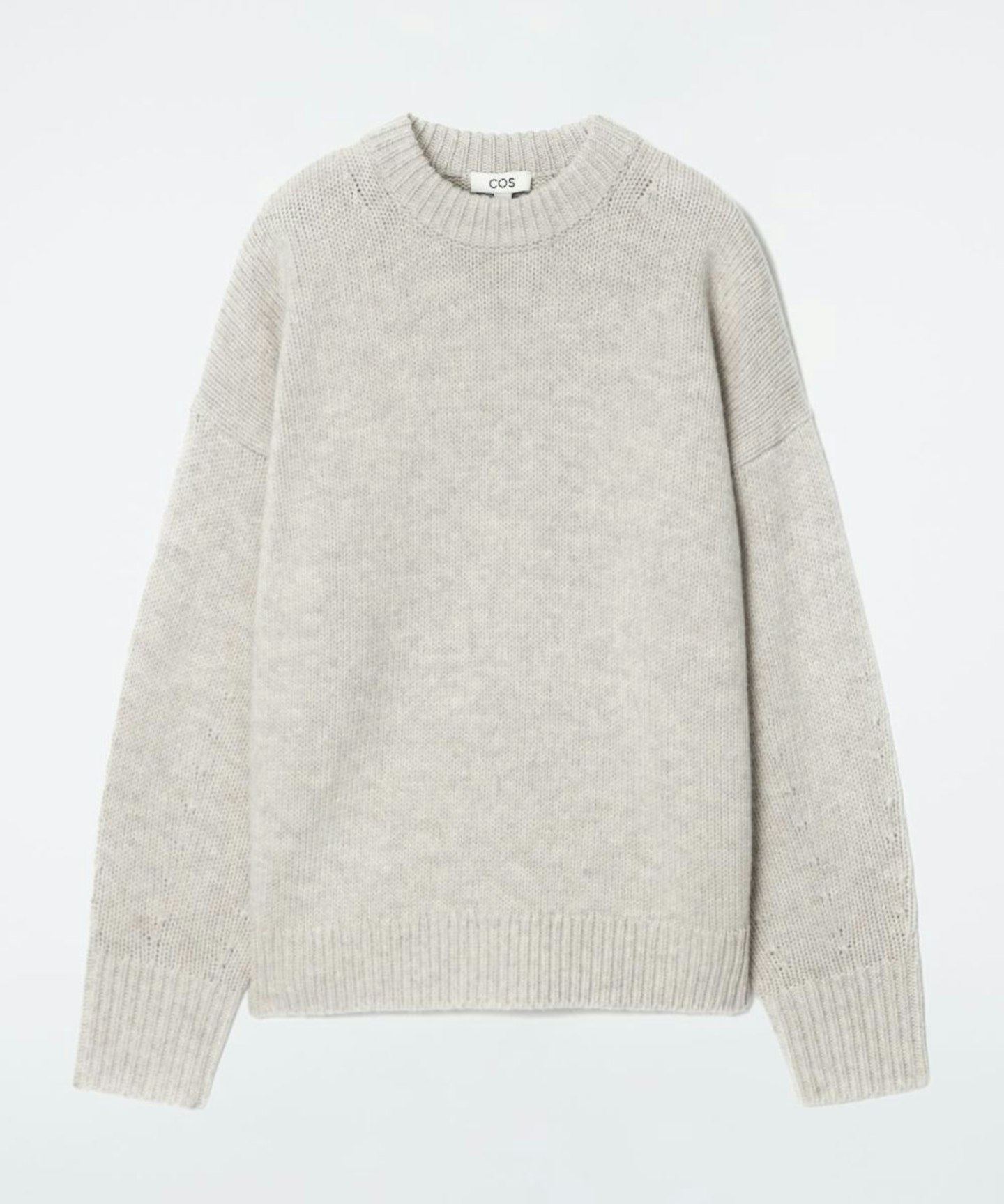 COS Chunky Wool Crew Neck - Oyster