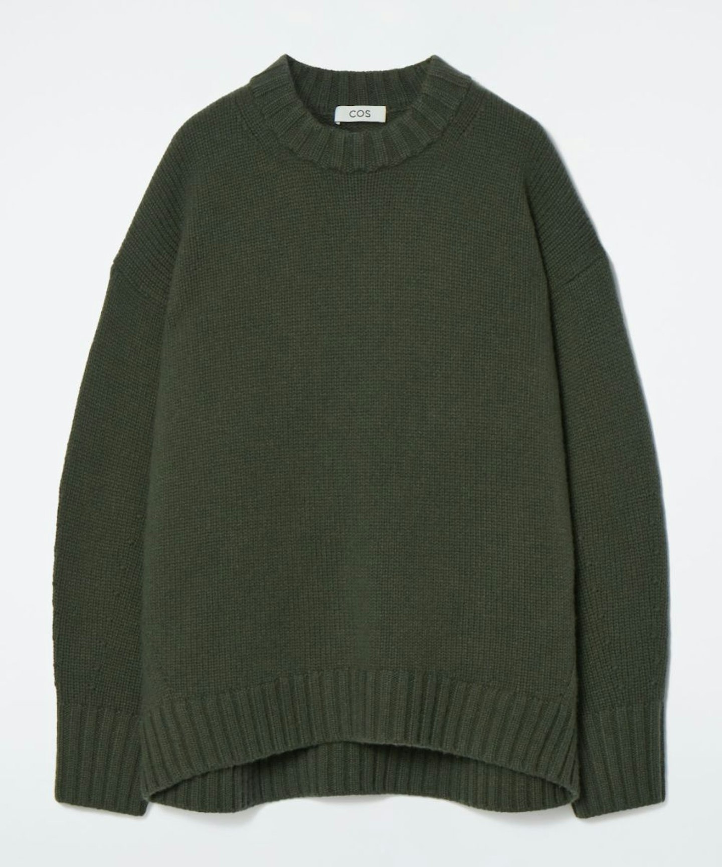 Chunky Pure Cashmere Crew-Neck Jumper - Khaki