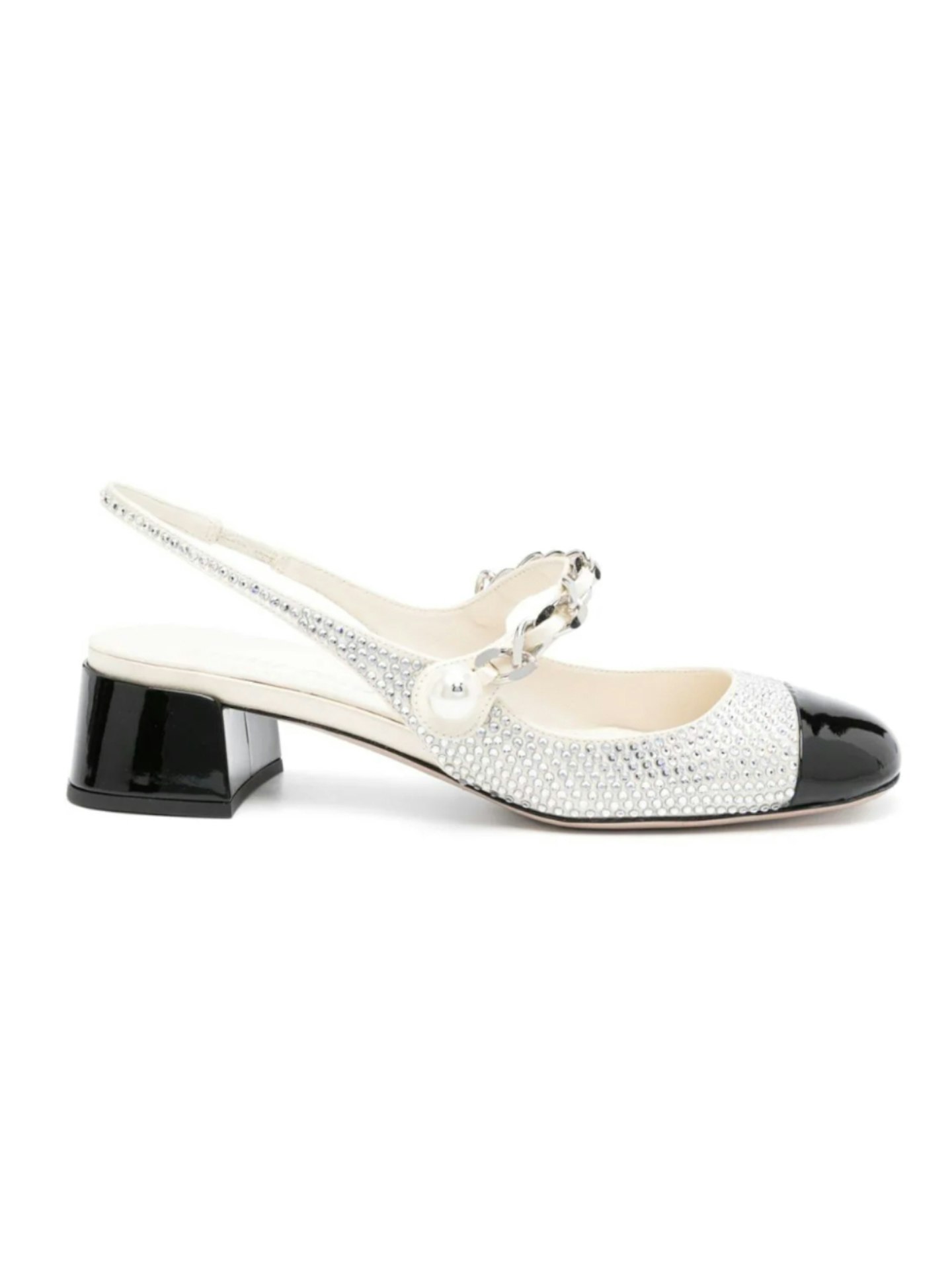 Miu Miu, Rhinestone-Embellished Slingback Pumps