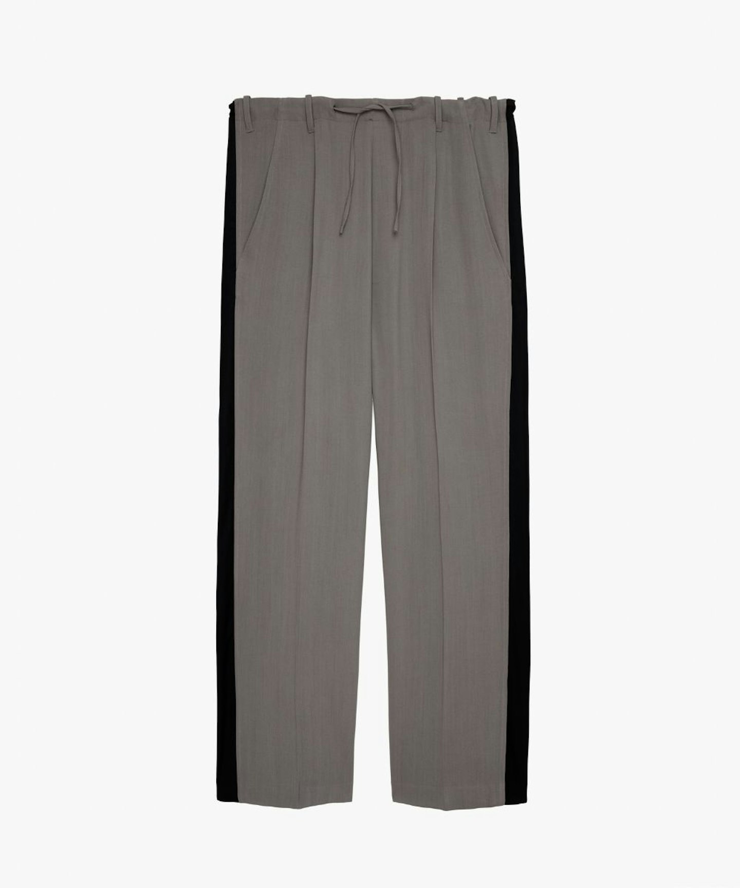 Grey Striped Trousers