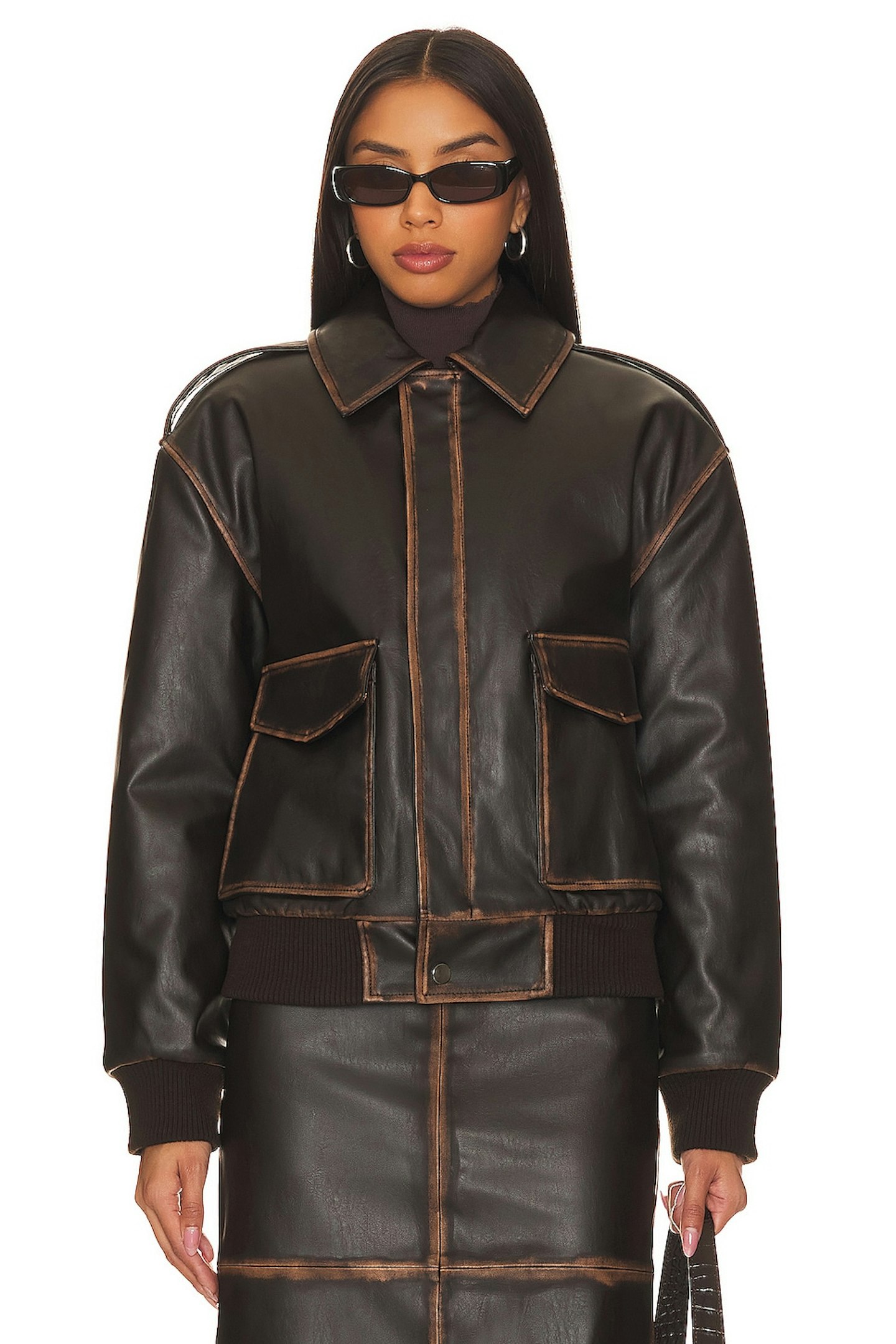 L'Academie Bo Faux-Leather Jacket