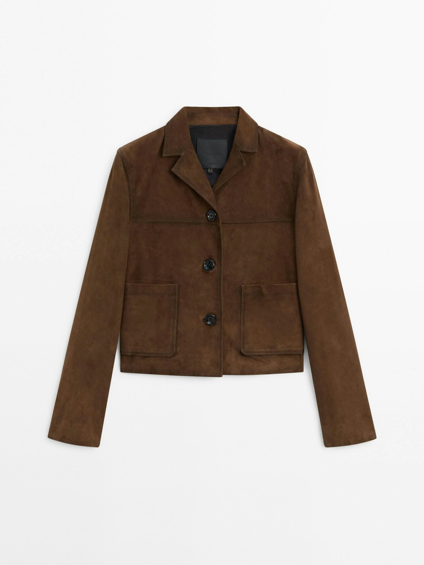 Massimo Dutti Suede Leather Jacket With Pocket