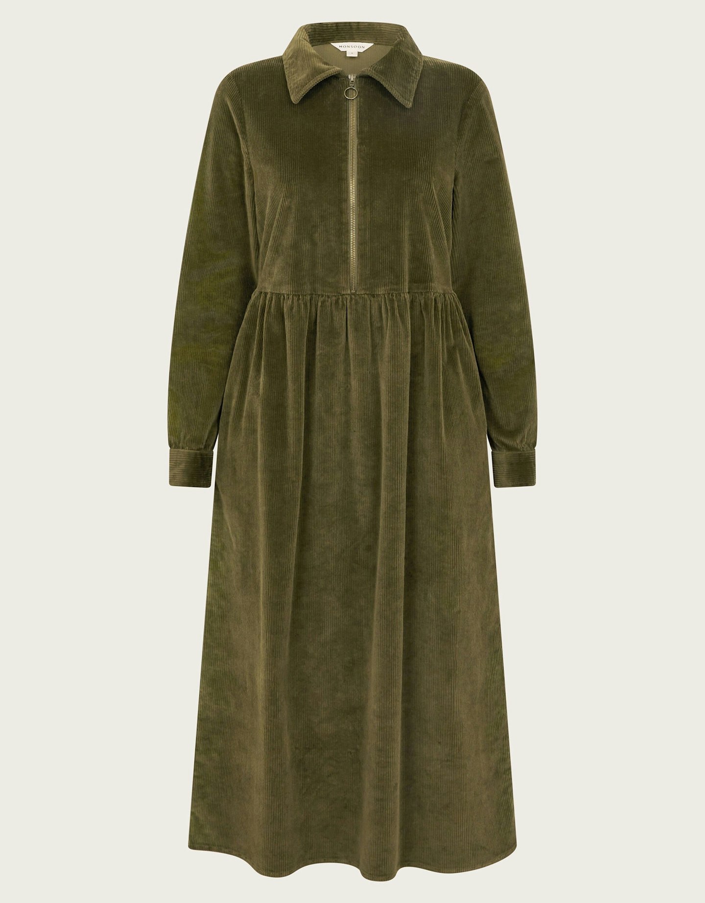 Monsoon Alana Cord Zip Midi Dress 