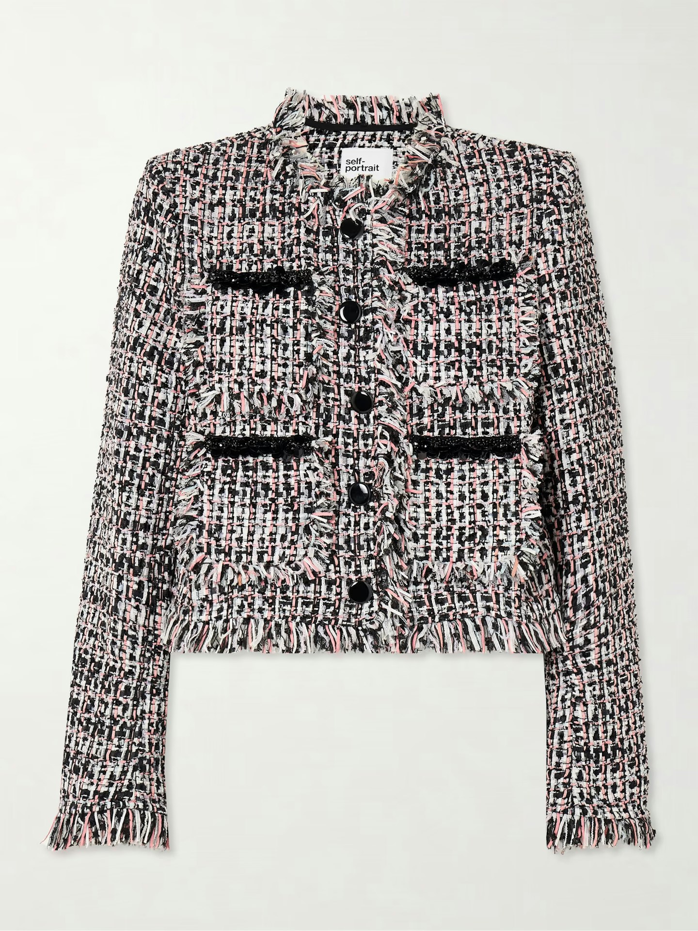 Self-Portrait, Embellished Bouclé Tweed Jacket