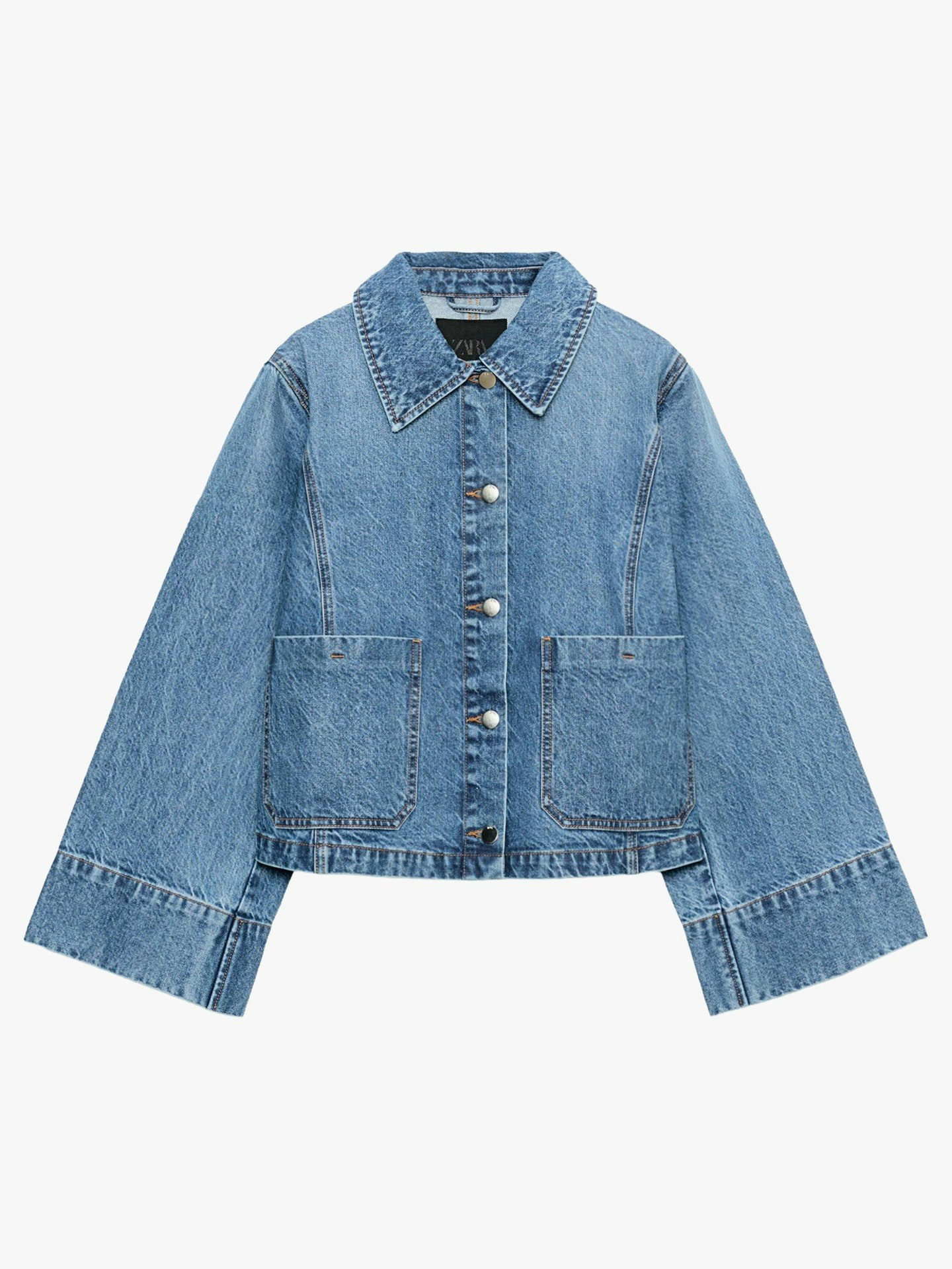 Zara, Cropped Denim Jacket