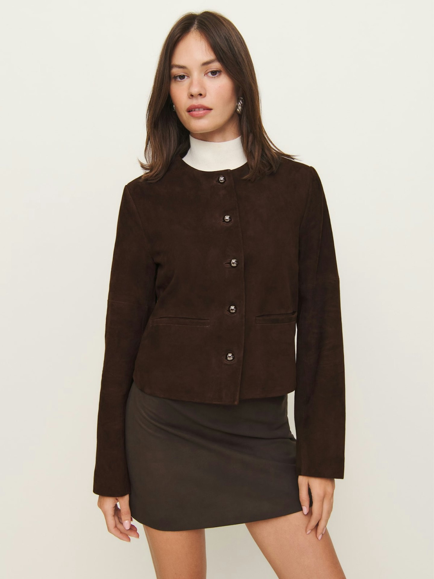 Reformation Veda Reed Leather Jacket