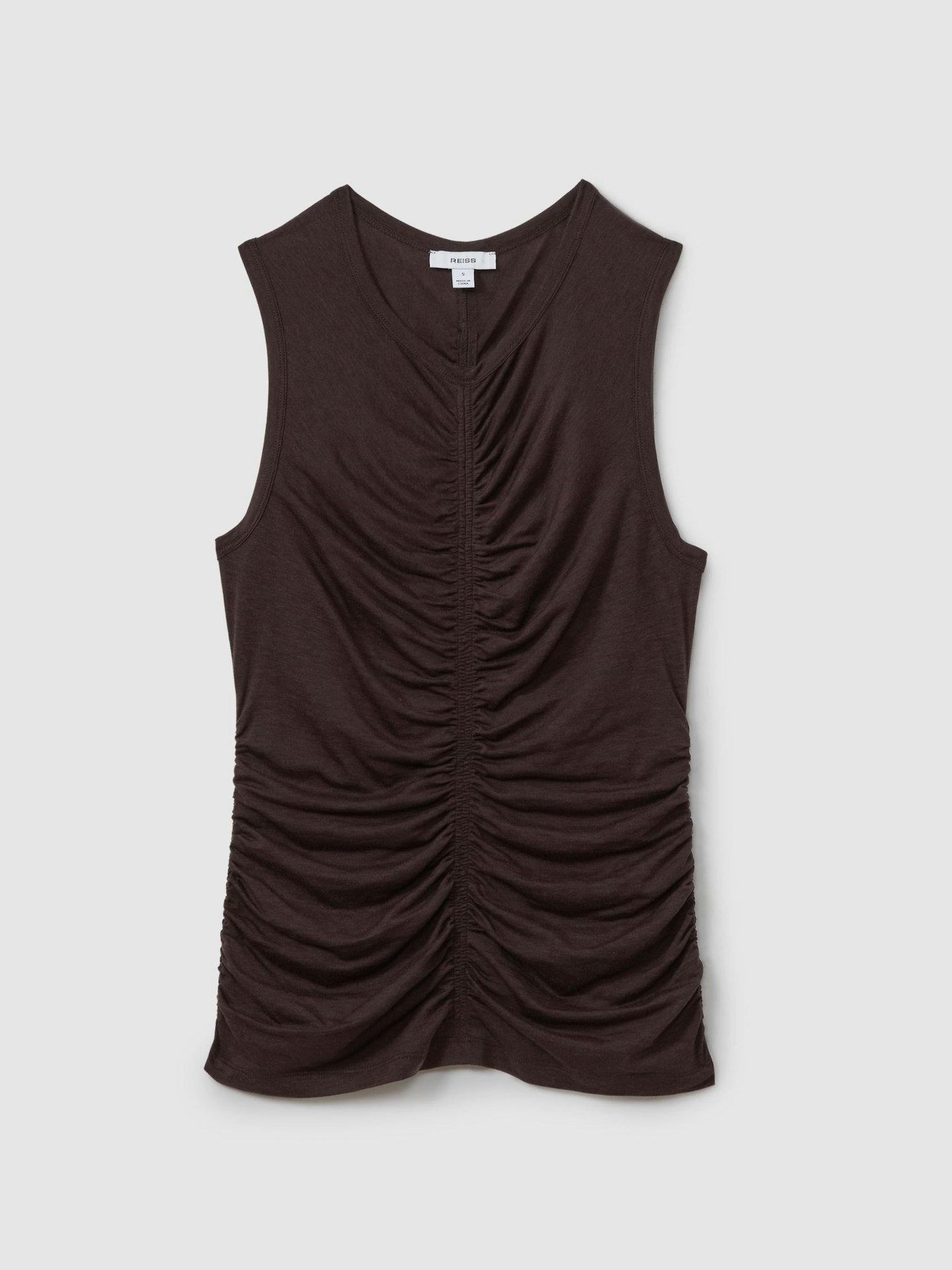 Reiss Simone Lyocell-Wool Ruched Vest