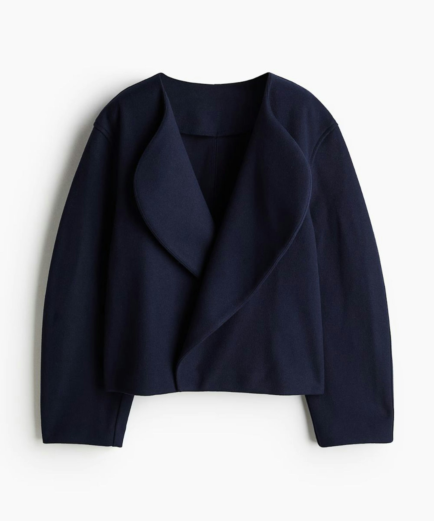 H&M Shawl Jacket In Navy