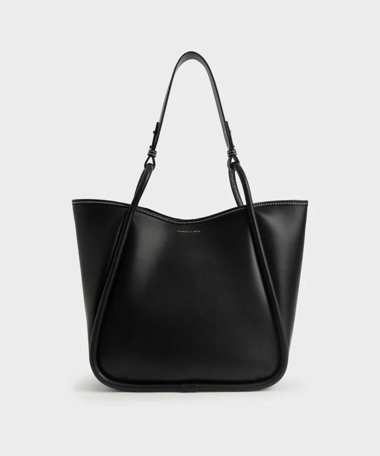 Tubular Slouchy Tote Bag - Black