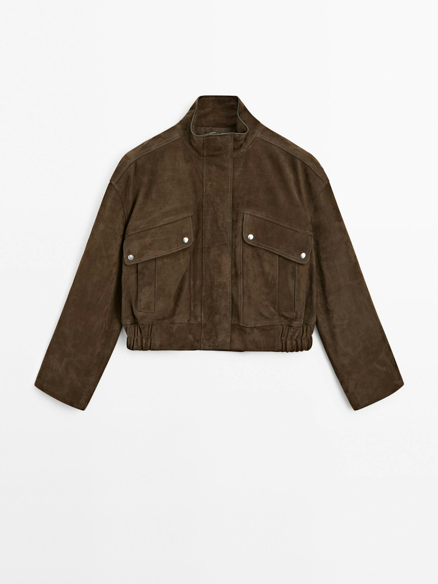 massimi dutti nubuck suede bomber jacker